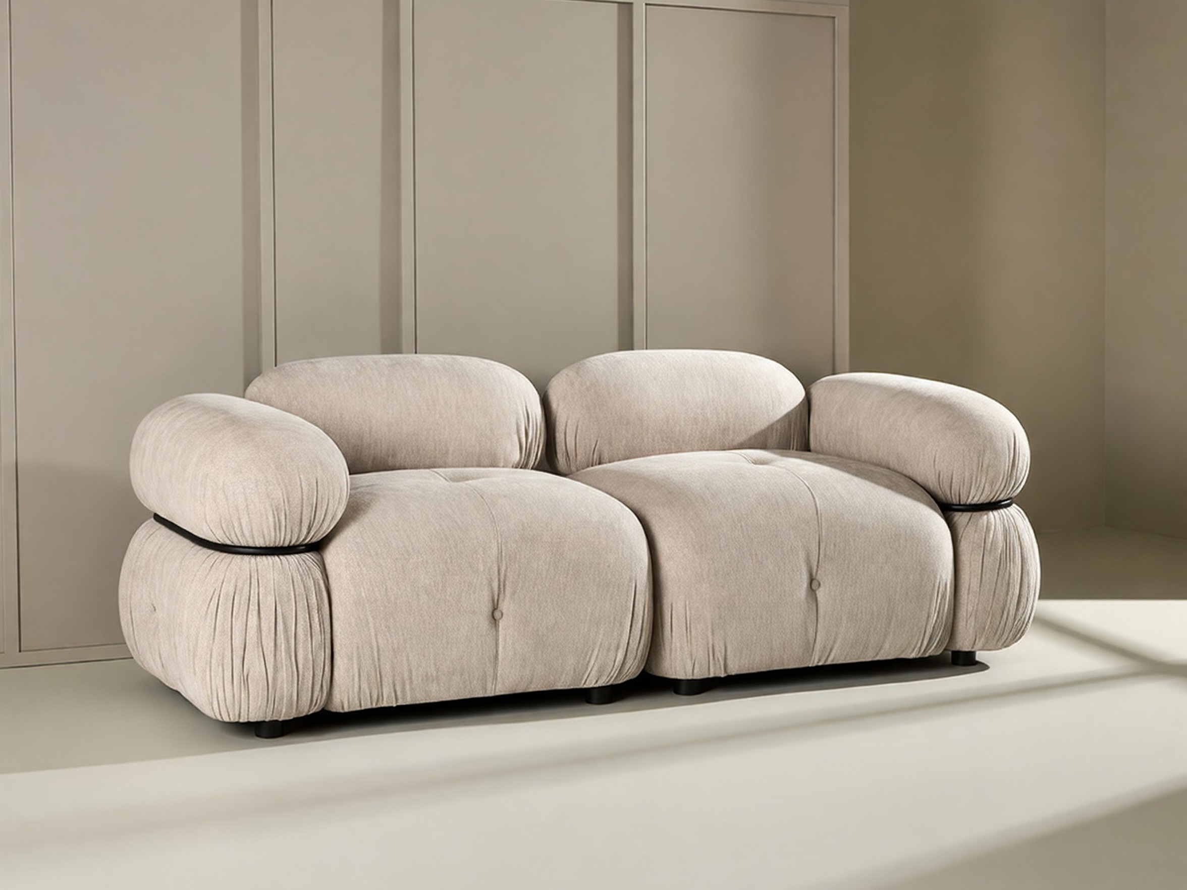 Canapé modulaire Evardale 103 (Beige + Noir)