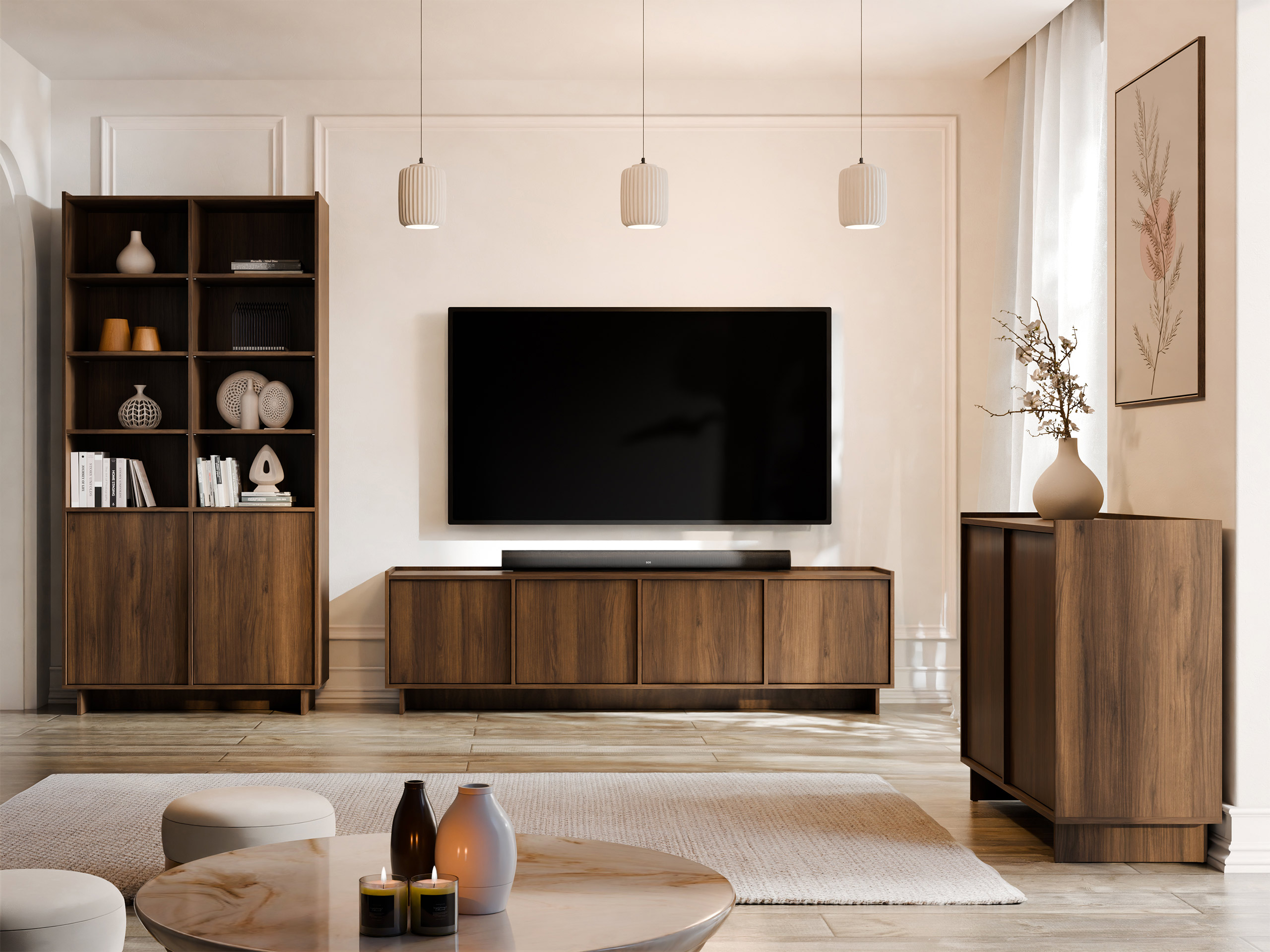 Ensemble de salon Pirum (Noyer)