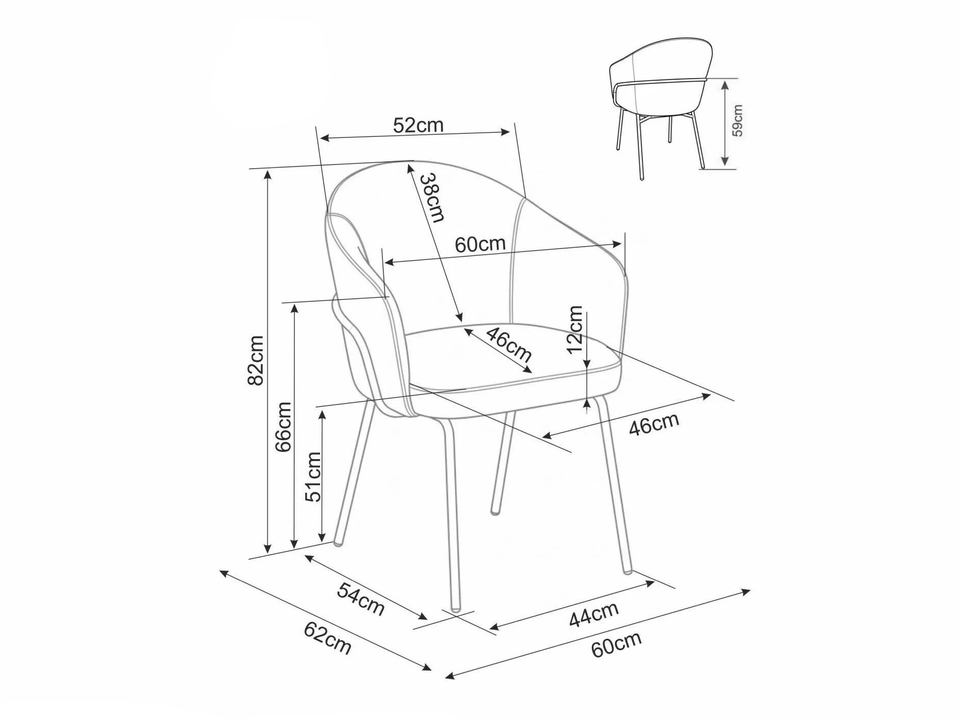 Chaise Detroit 961 (Nonelle 30)