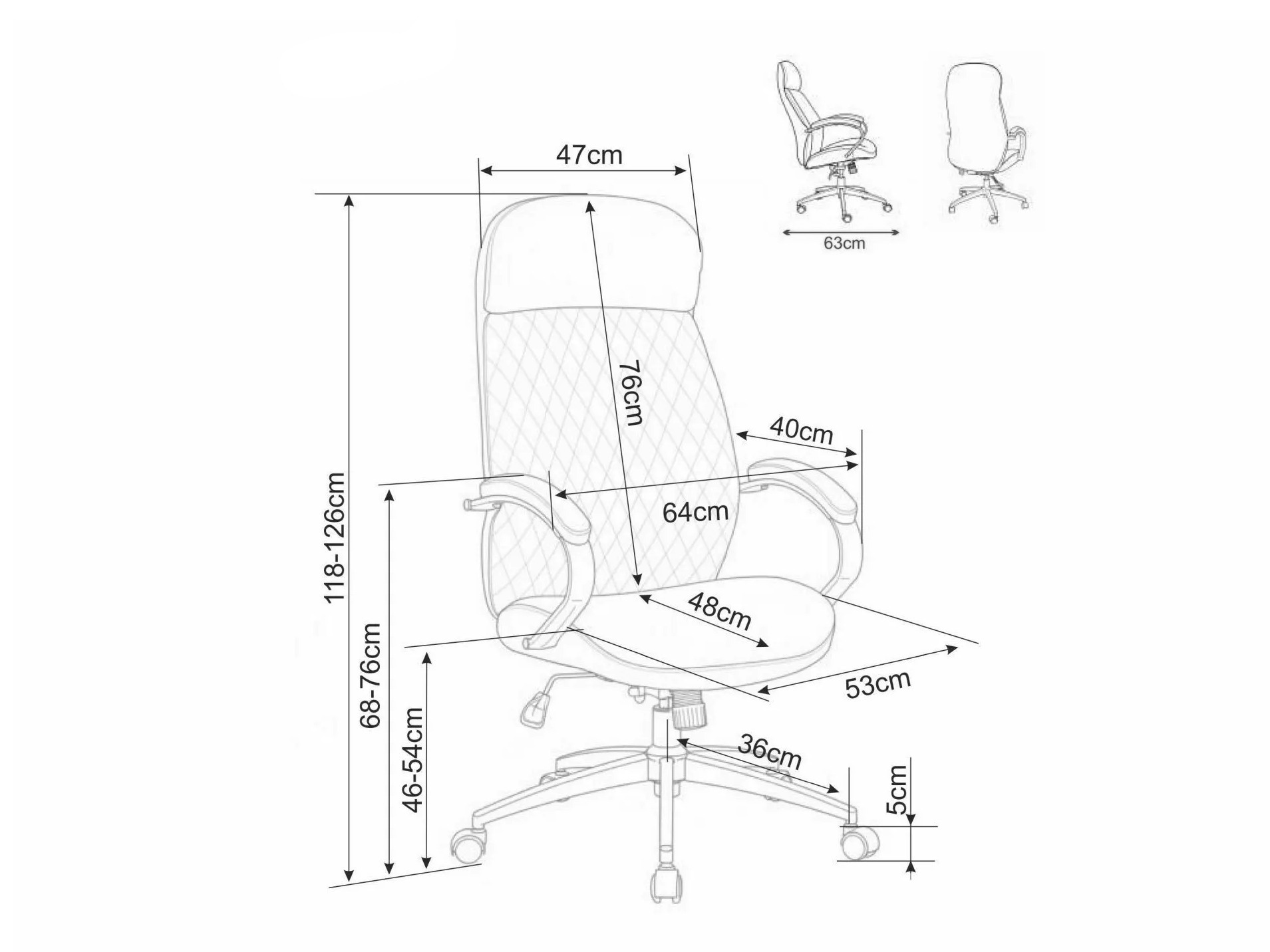 Chaise de bureau Detroit 972 (Beige)