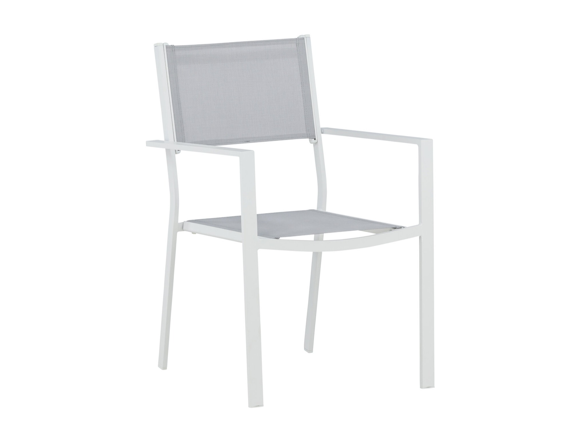 Chaise de jardin Dallas 746 (Blanc + Gris)
