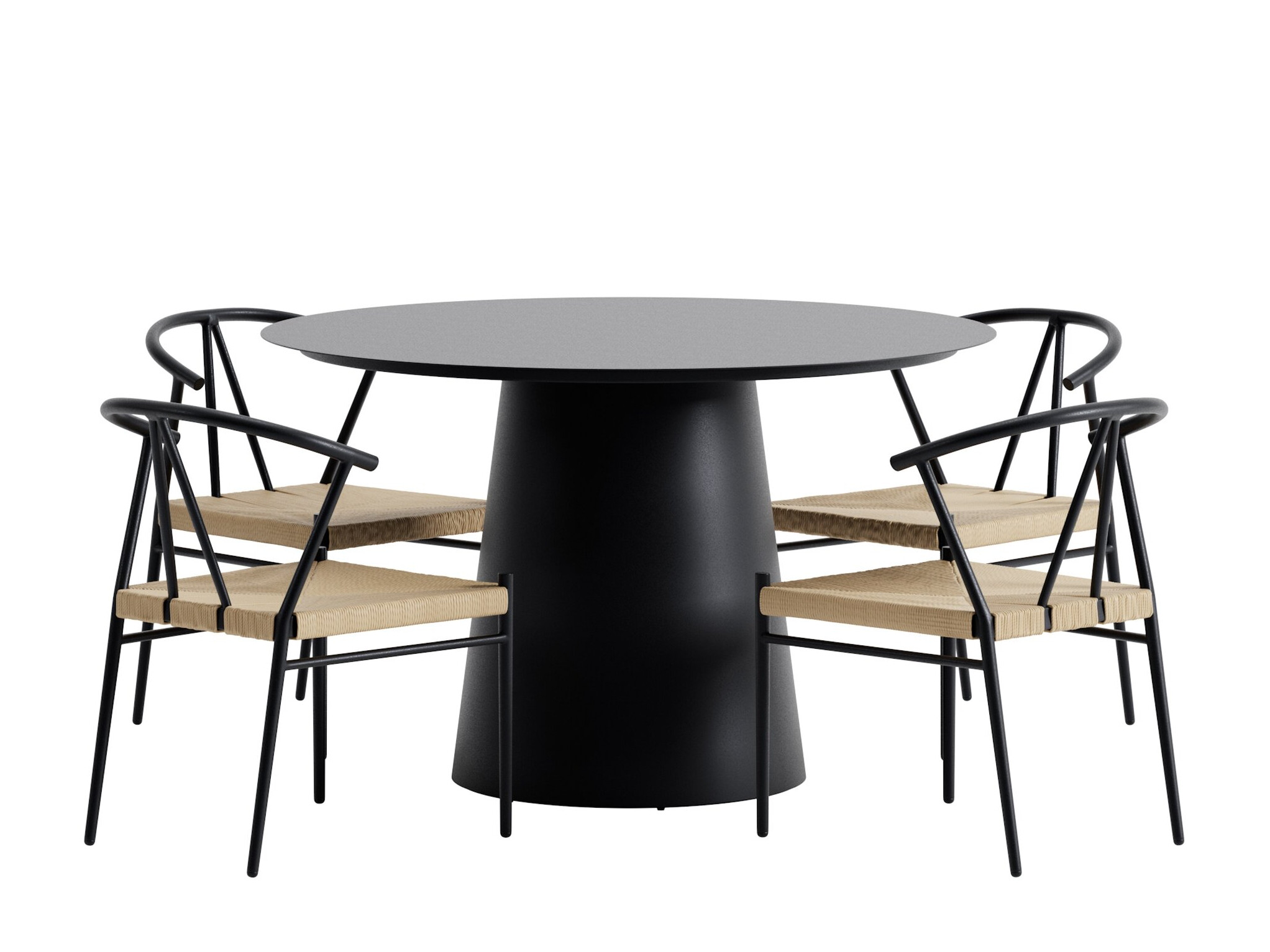 Ensemble table et chaises Dallas 5326 (Noir)
