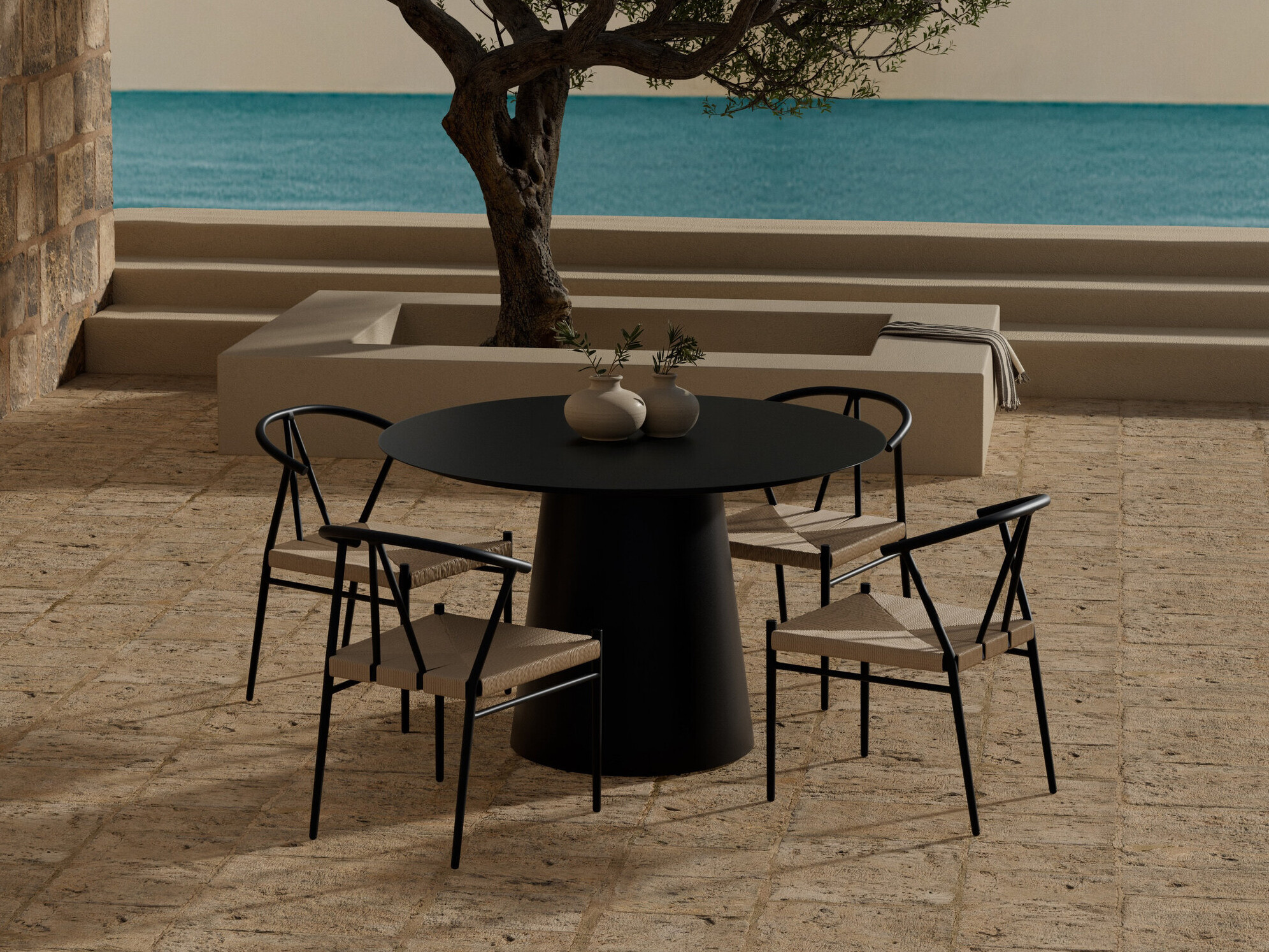 Ensemble table et chaises Dallas 5326 (Noir)