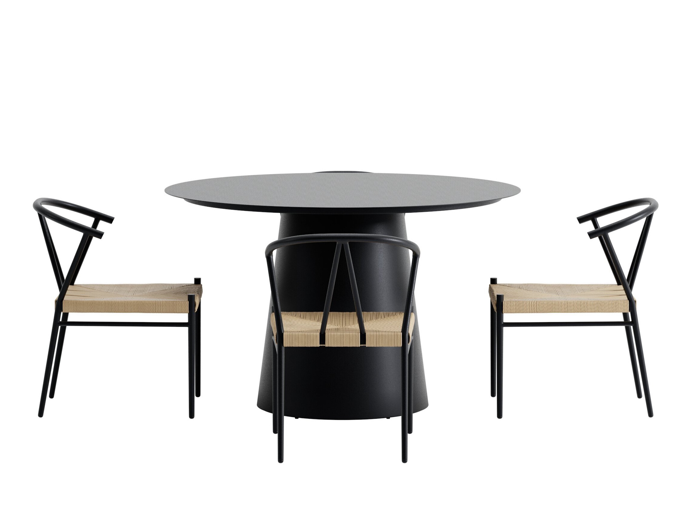 Ensemble table et chaises Dallas 5326 (Noir)