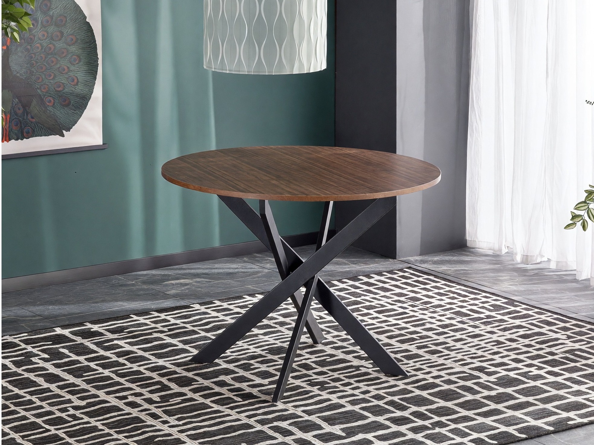 Table Houston 1788 (Noyer + Noir)