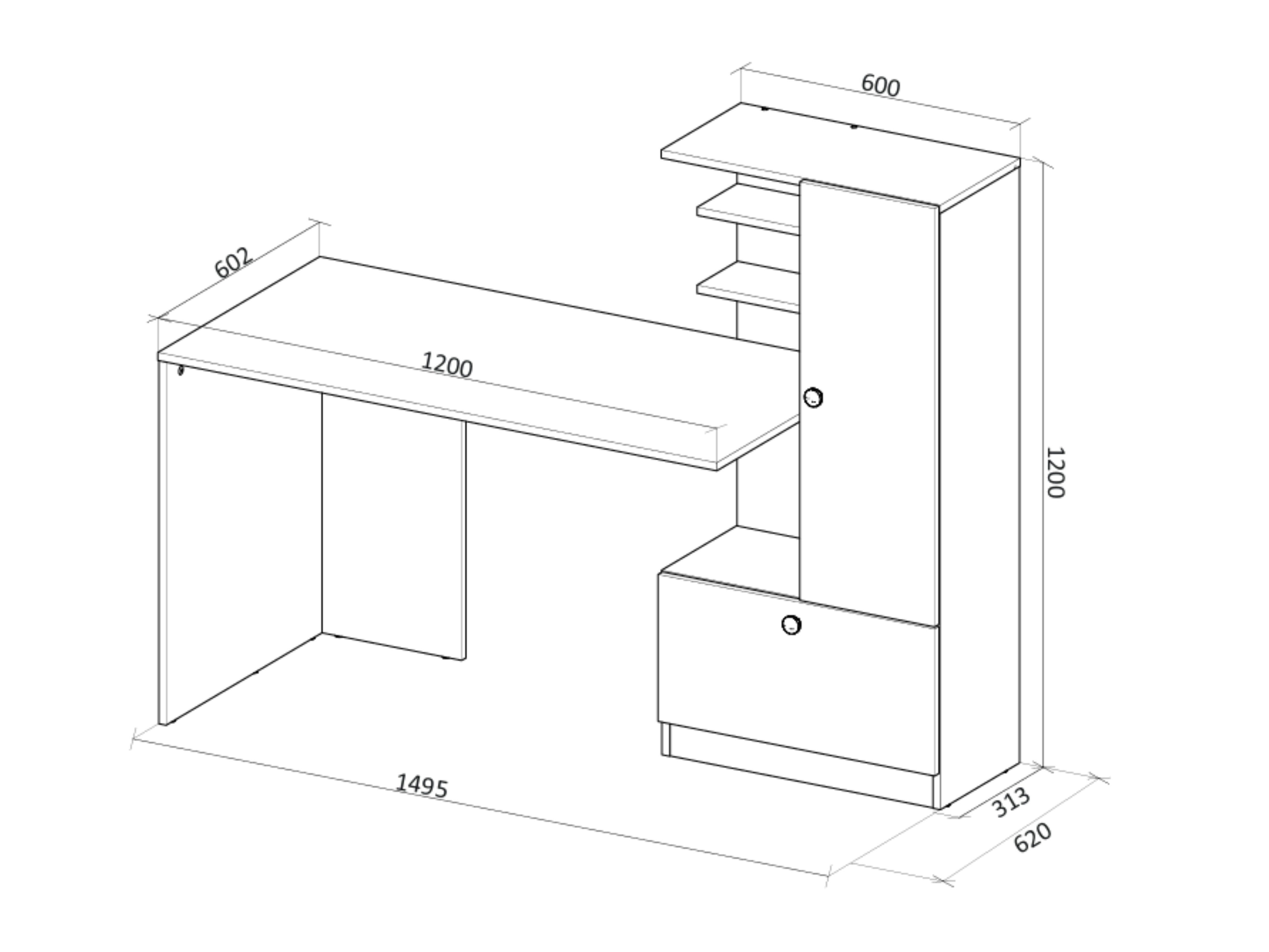 Bureau Houston 2148 (Blanc)