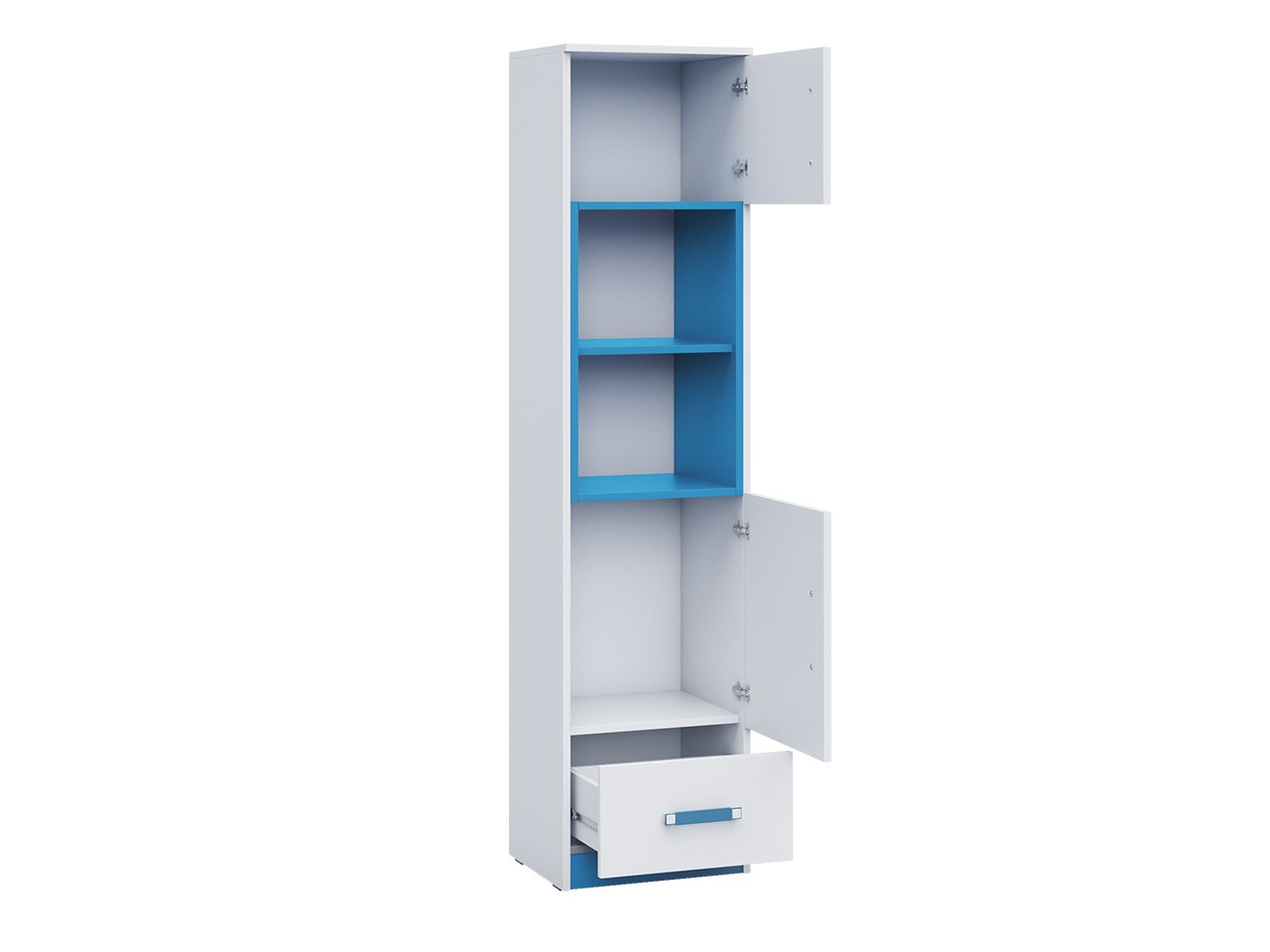 Chambre enfant complète Sorviru 107 (Blanc + Turquoise)