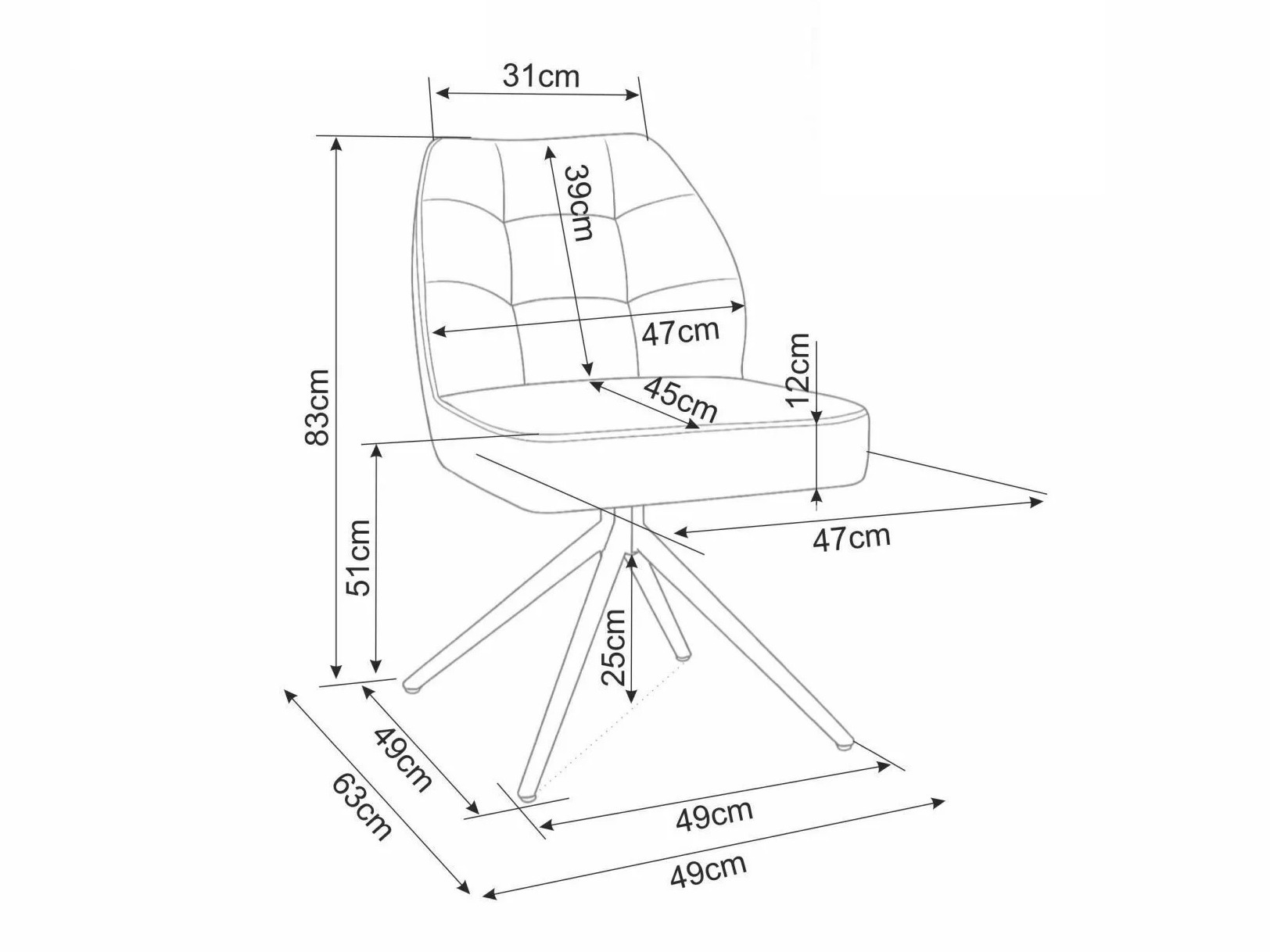 Chaise Detroit 974 (Raven 24)