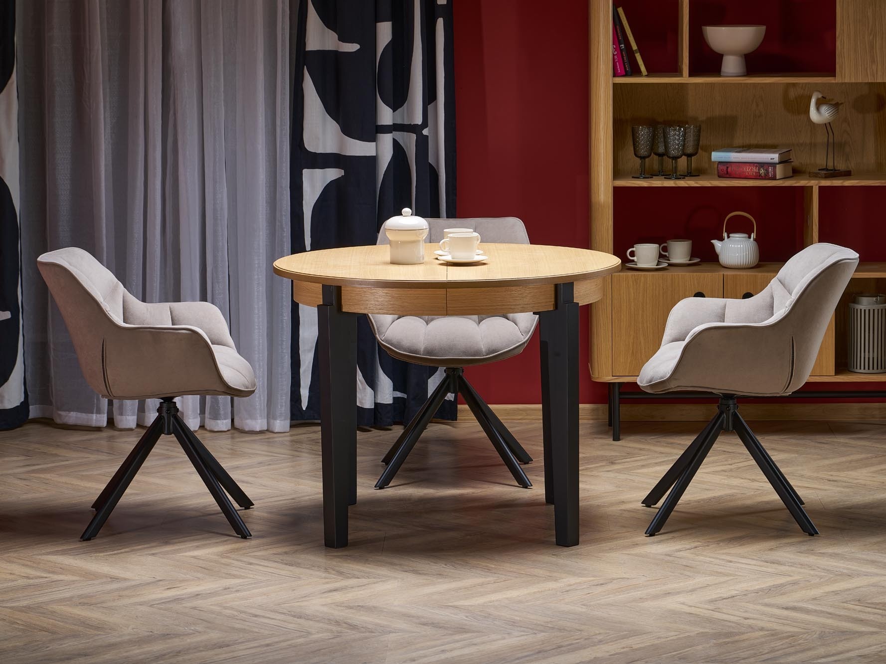 Table Houston 785 (Chêne + Noir)