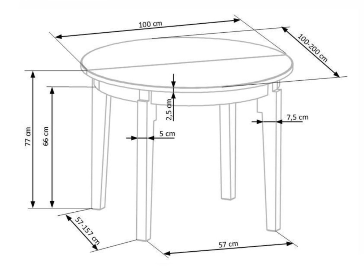Table Houston 785 (Chêne + Noir)