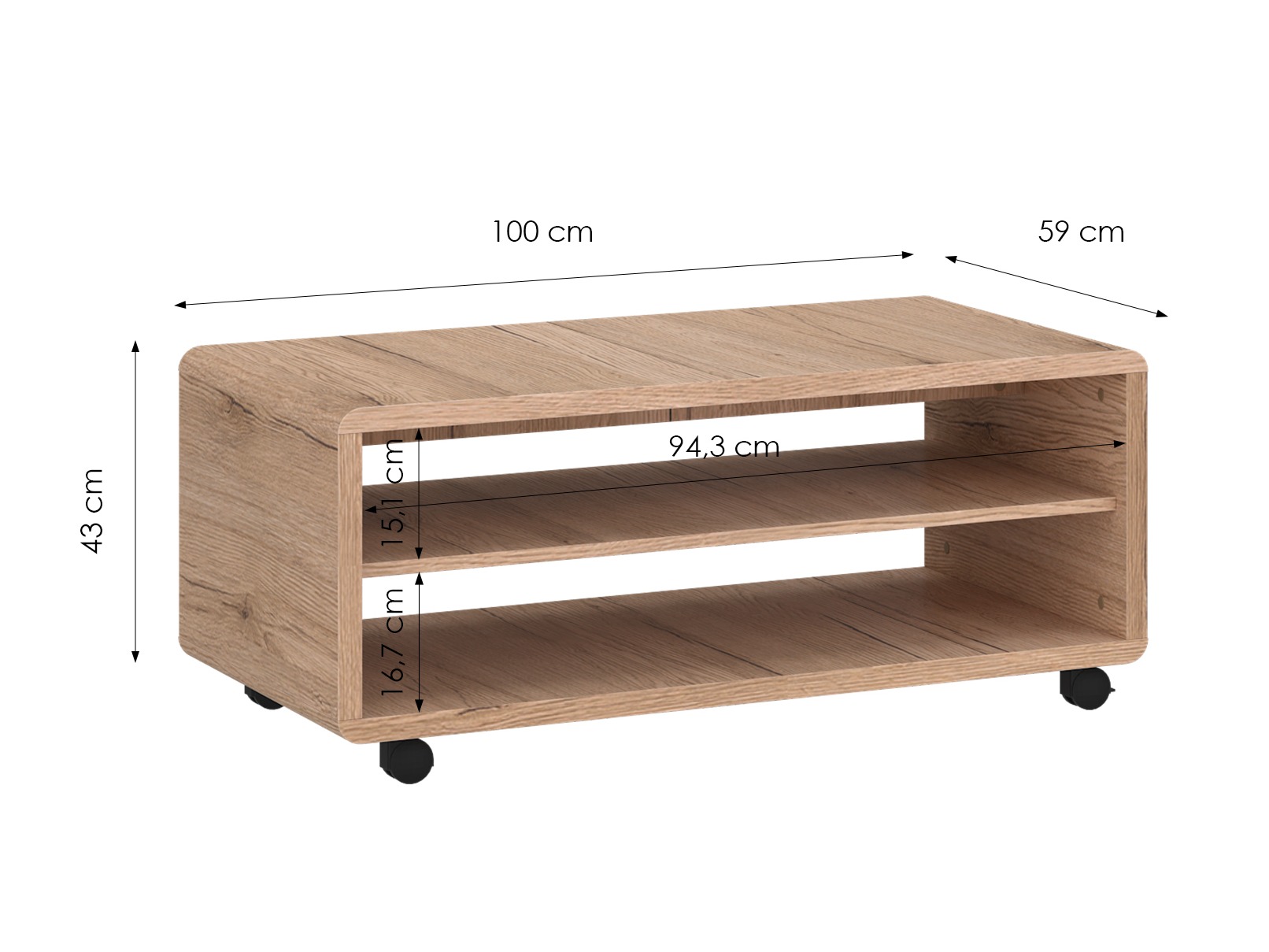 Table basse Ontario 239 (Chêne de san remo)