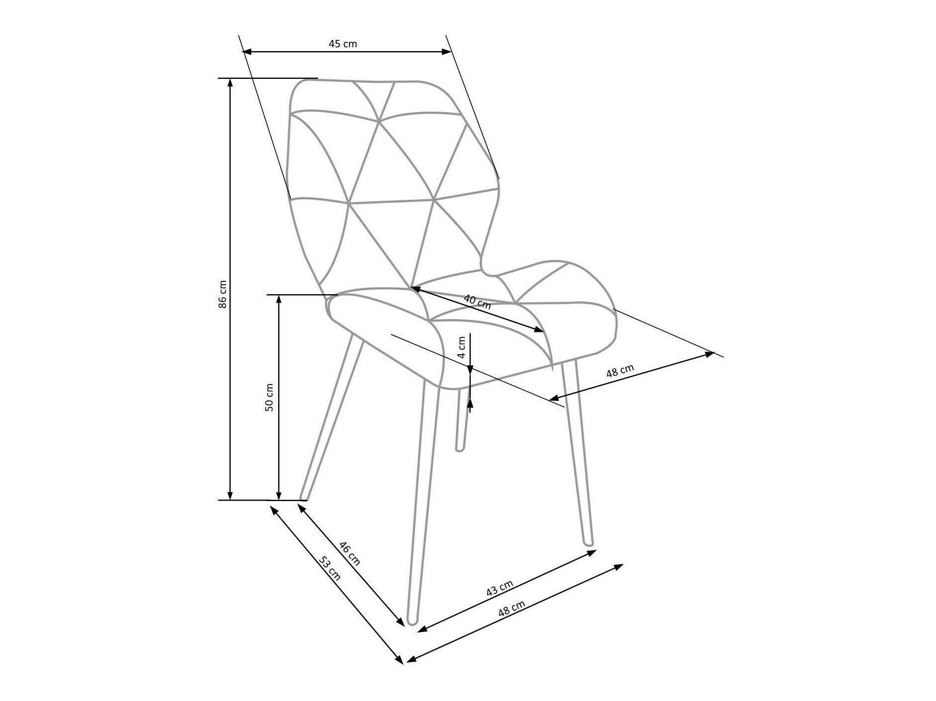 Chaise Houston 1234 (Vert foncé)