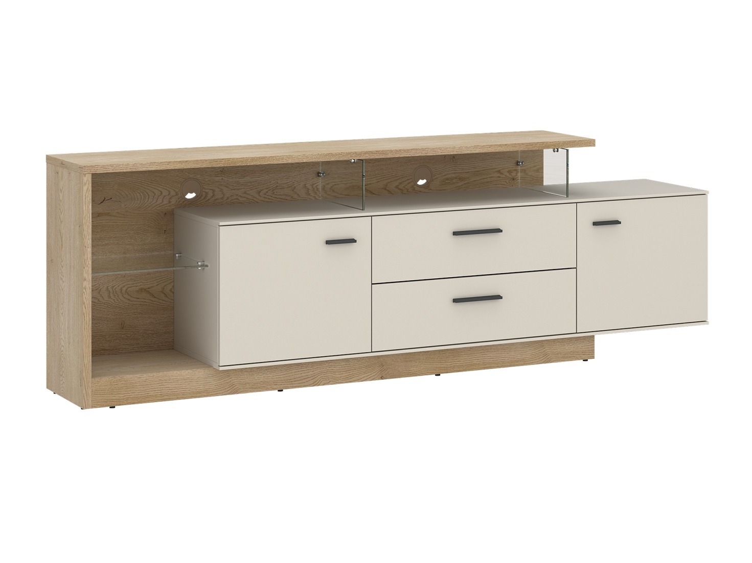 Meuble TV Avicoro 106 (Sonoma chêne + Cachemire)