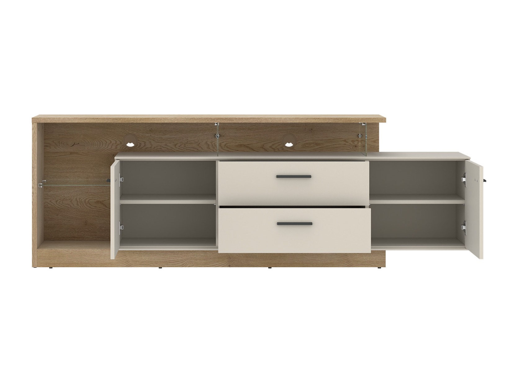 Meuble TV Avicoro 106 (Sonoma chêne + Cachemire)