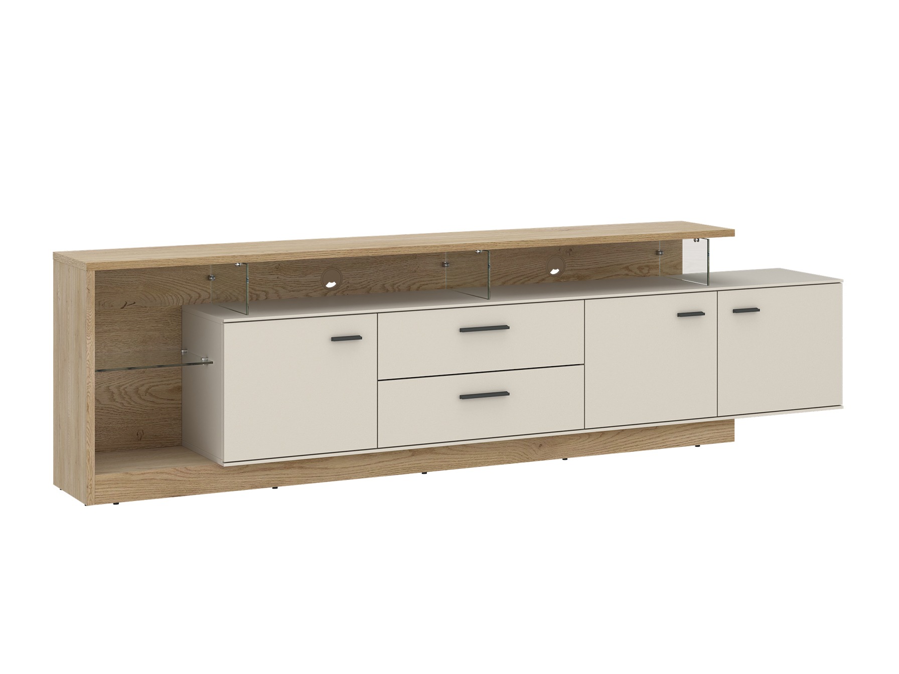 Meuble TV Avicoro 107 (Sonoma chêne + Cachemire)