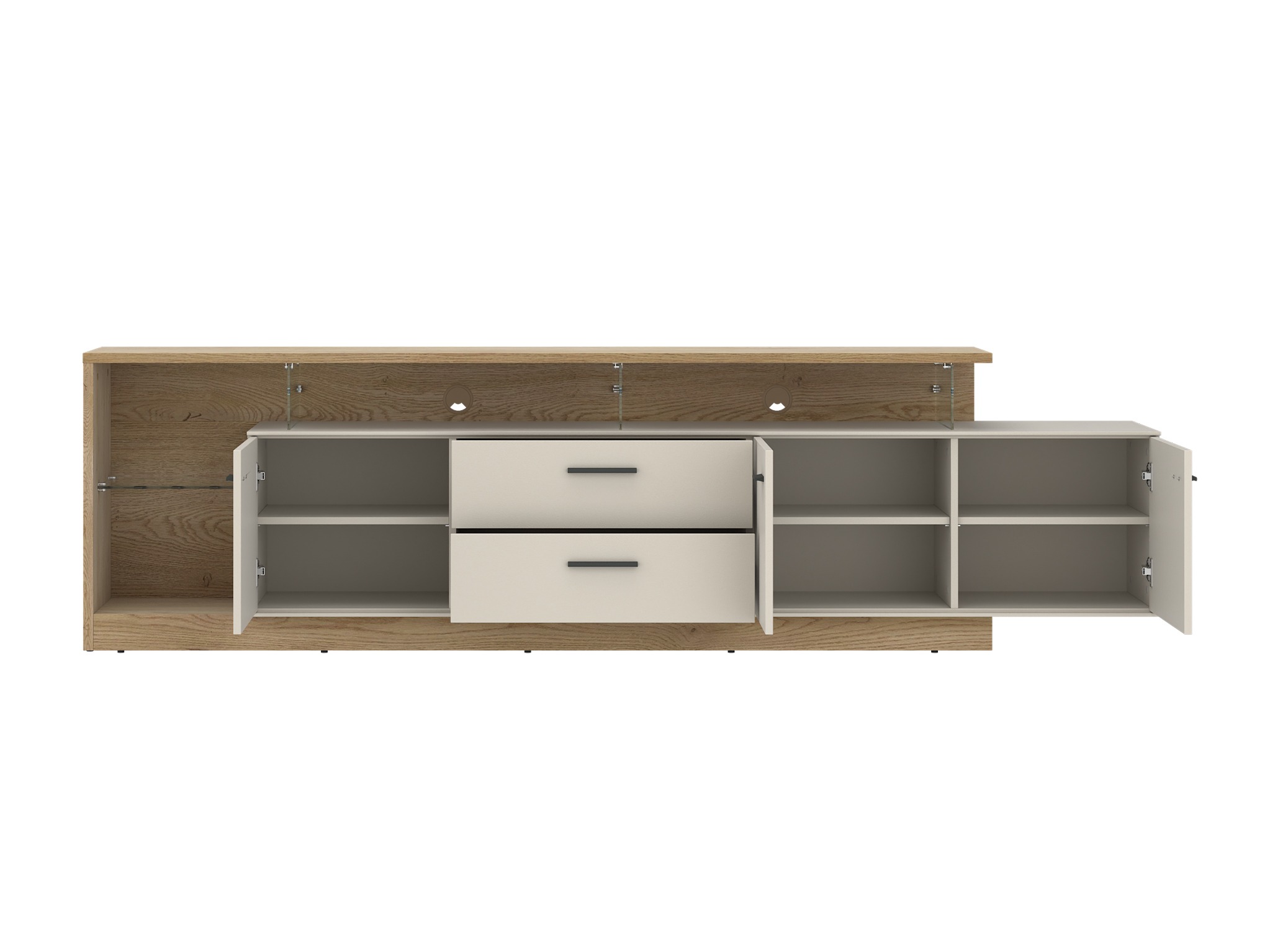 Meuble TV Avicoro 107 (Sonoma chêne + Cachemire)