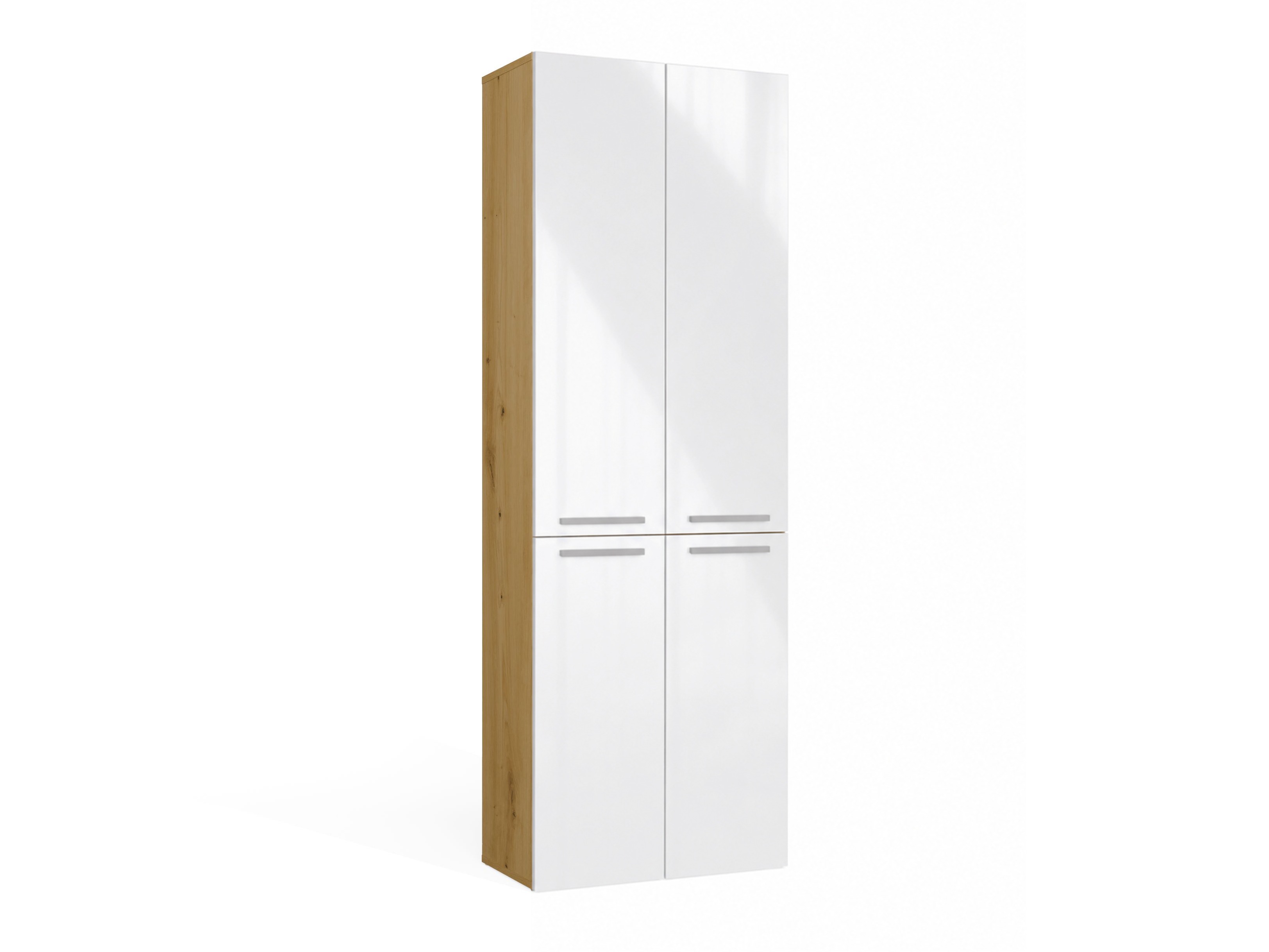 Armoire de bain à poser Nolmaru 100 (Chêne Artisan + Blanc brillant)