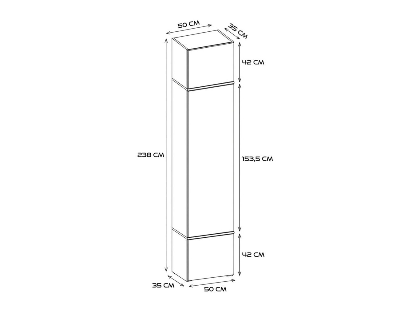 Armoire Domtori 105 (Cachemire)