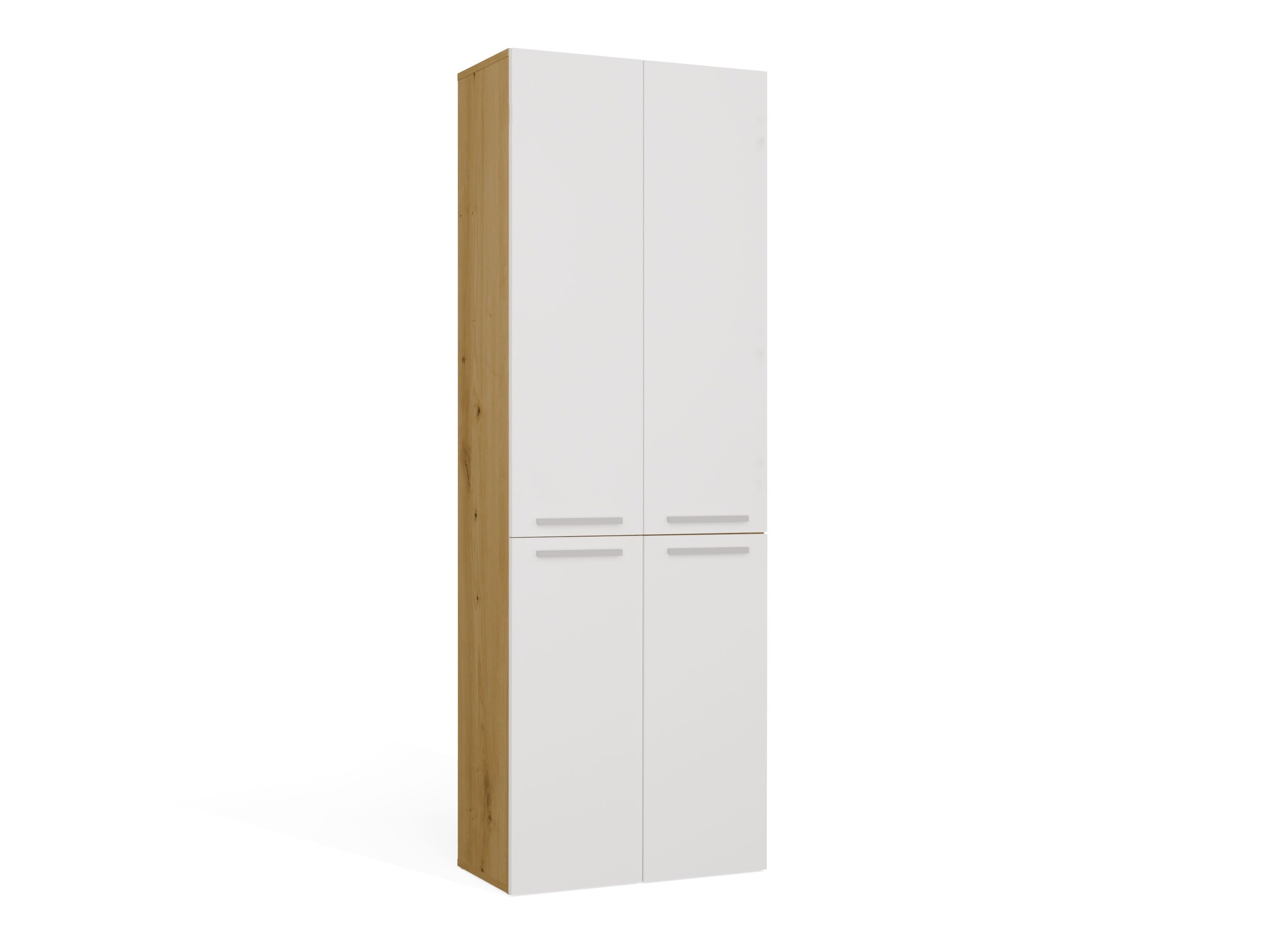 Armoire de bain indépendante Nolmaru 102 (Chêne Artisan + Blanc)