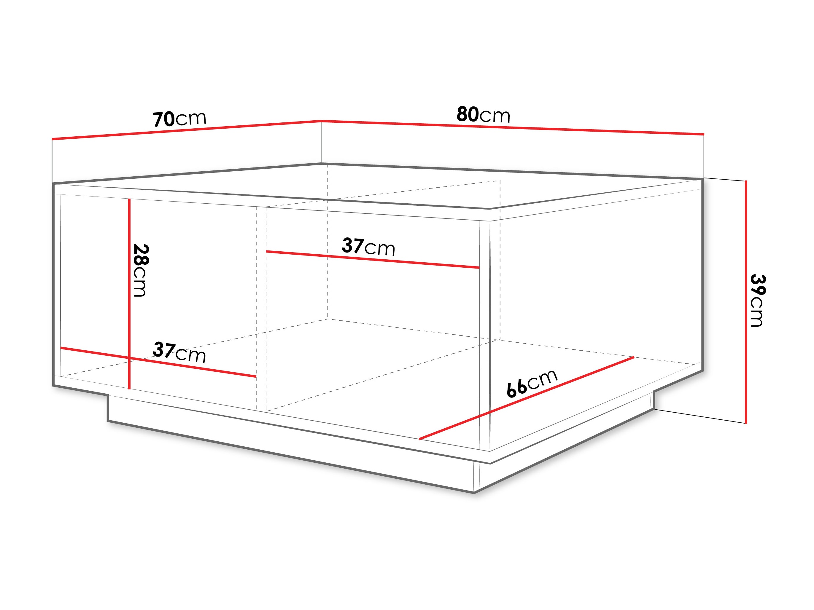 Table basse Comfivo Unda (Marbre blanc + Blanc)