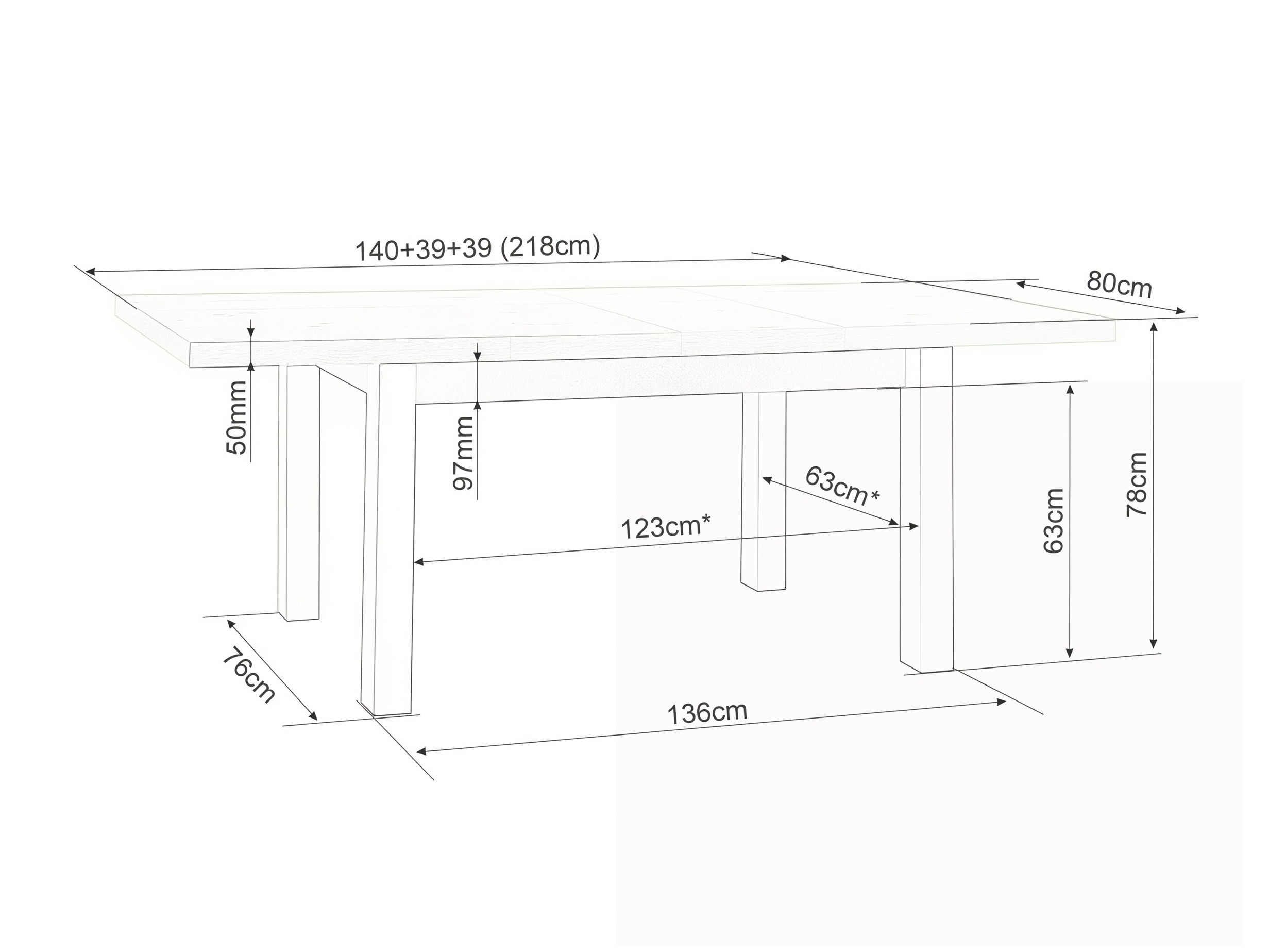 Table Detroit 976 (Cachemire + Chêne Cremona)