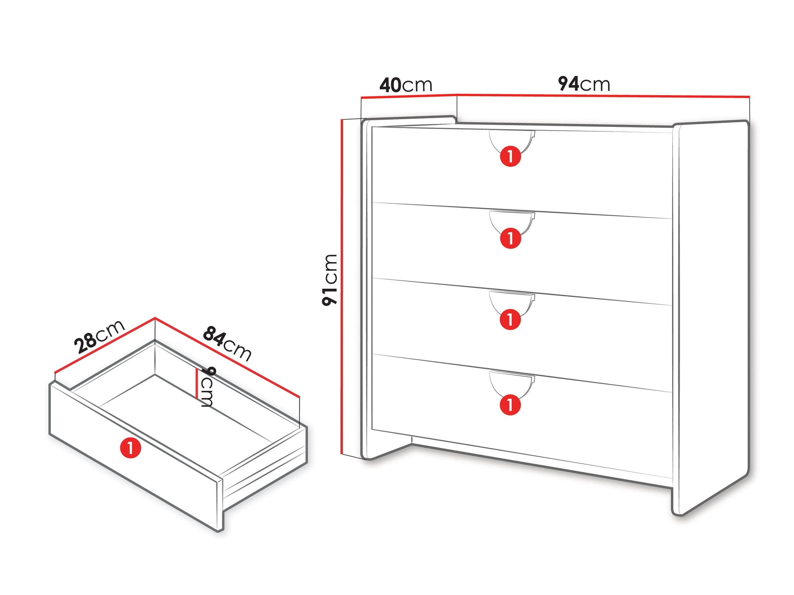 Commode Fivelbi 109 (Bleu)