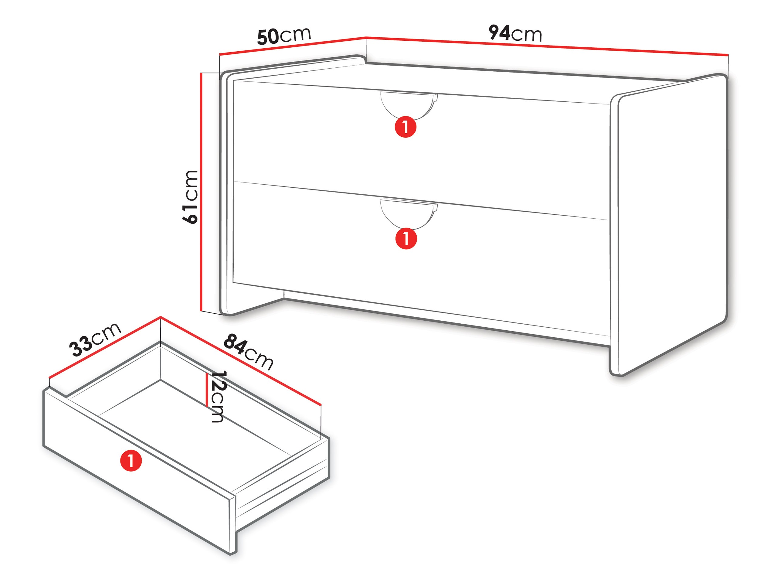 Commode Fivelbi 114 (Bleu)