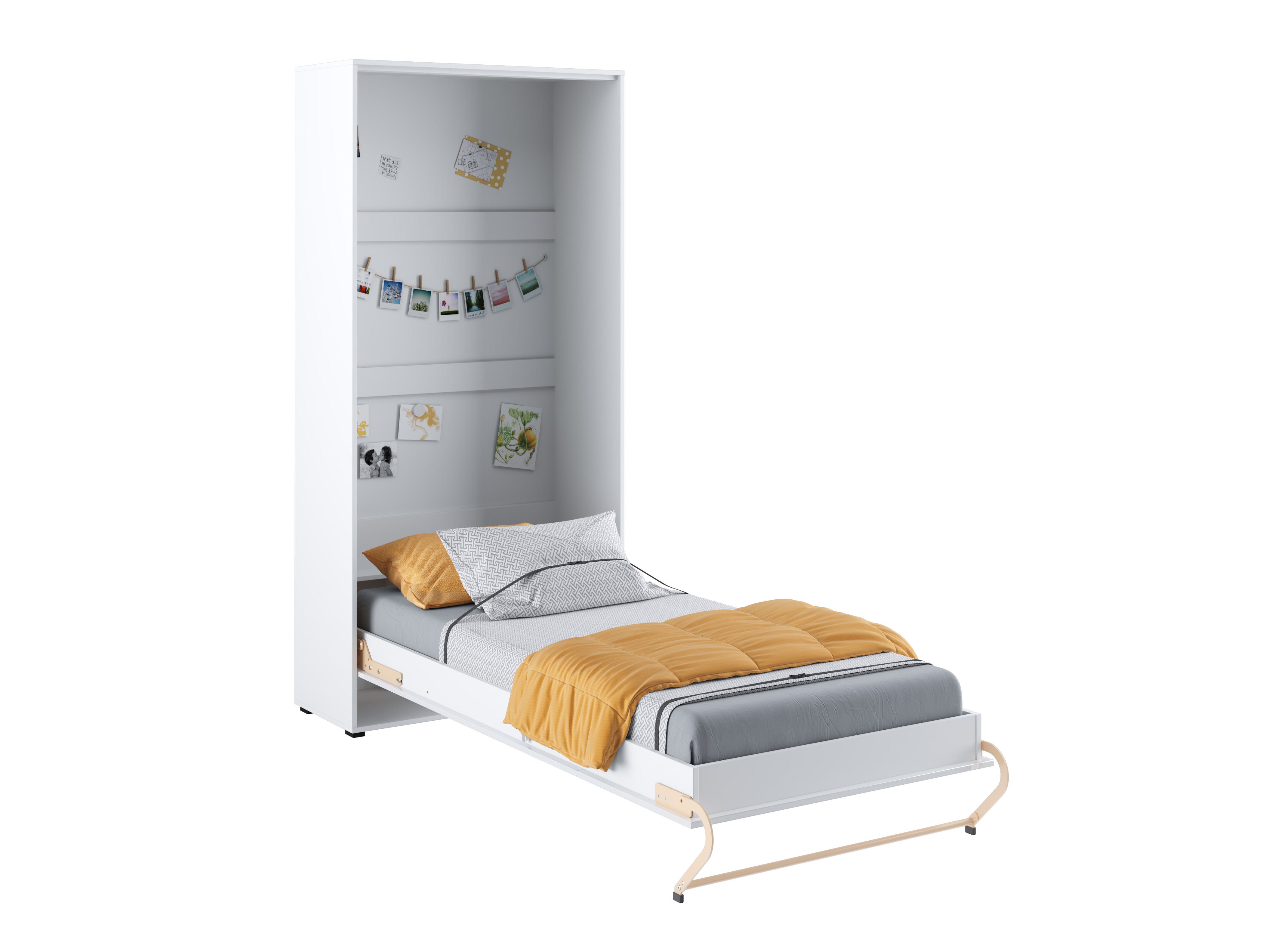 Lit escamotable Concept Pro Lenart III (Blanc + Blanc brillant)