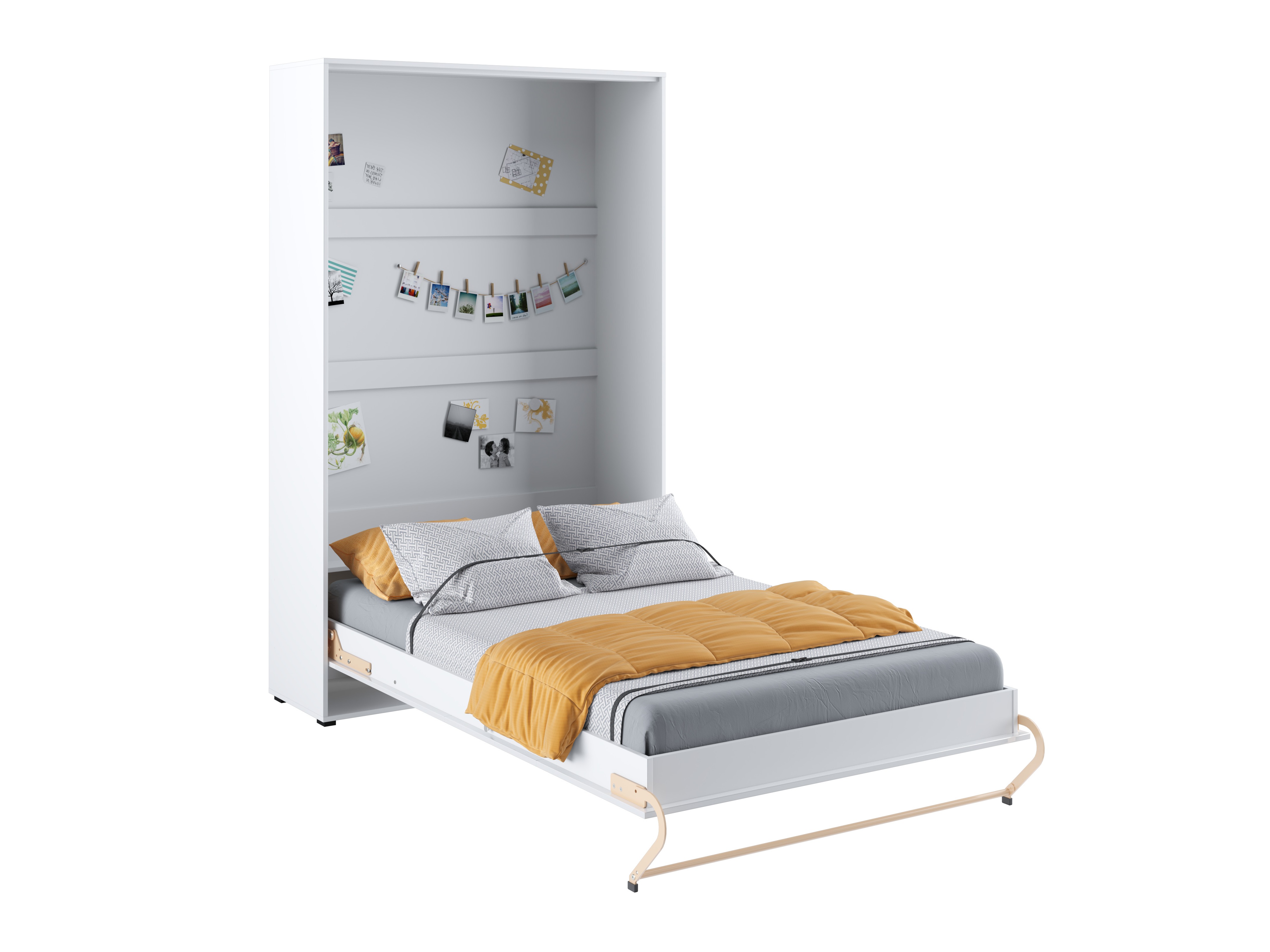 Lit escamotable Concept Pro Lenart III (Blanc + Blanc brillant)