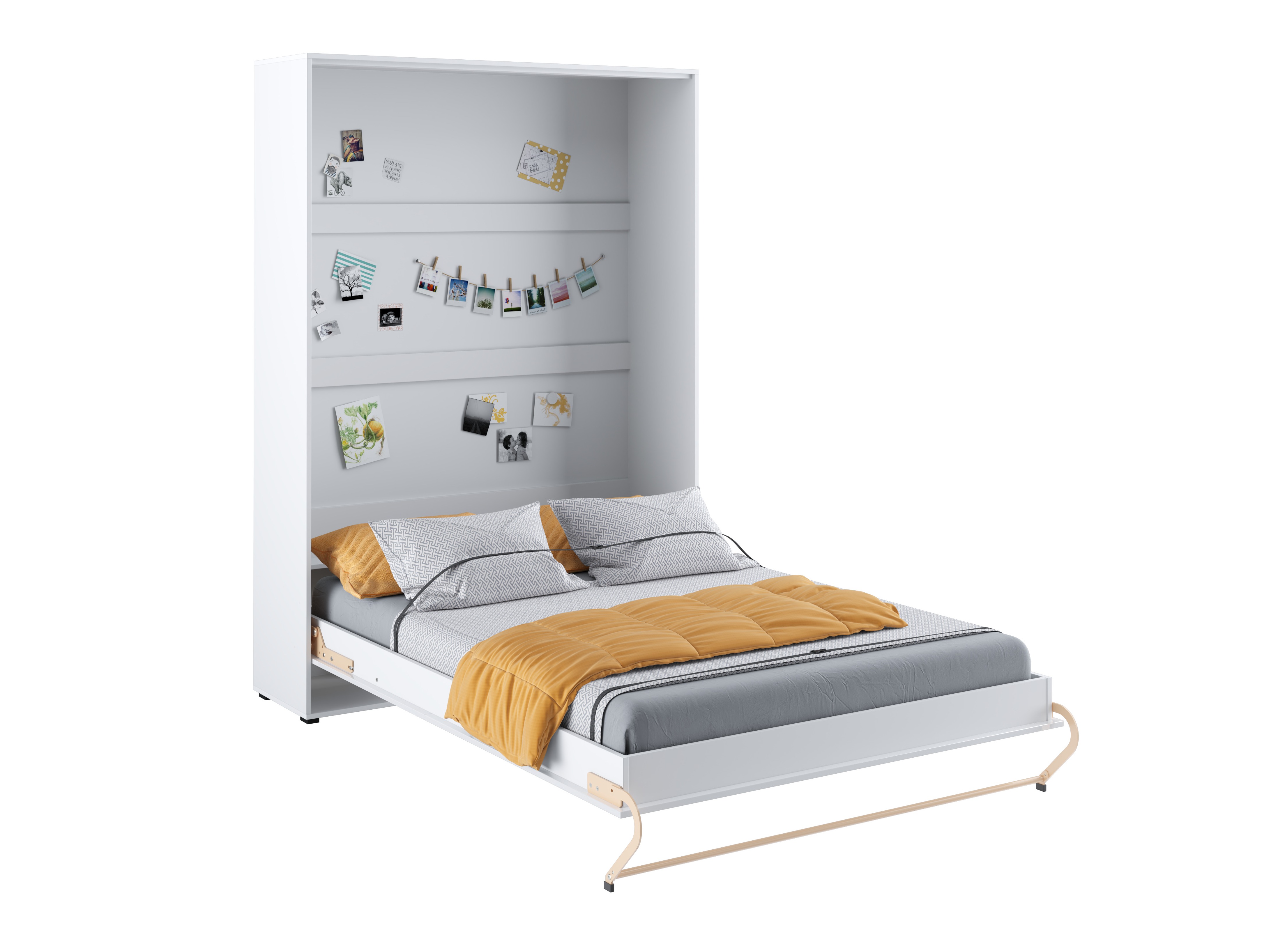 Lit escamotable Concept Pro Lenart III (Blanc + Blanc brillant)