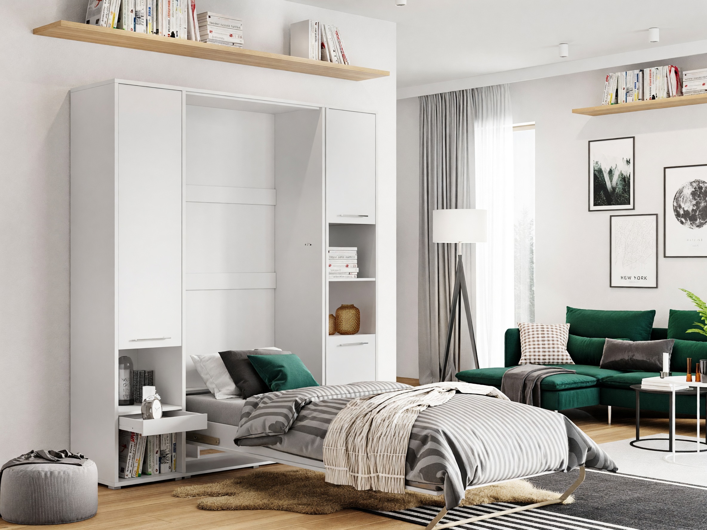 Lit escamotable Concept Pro Lenart III (Blanc)