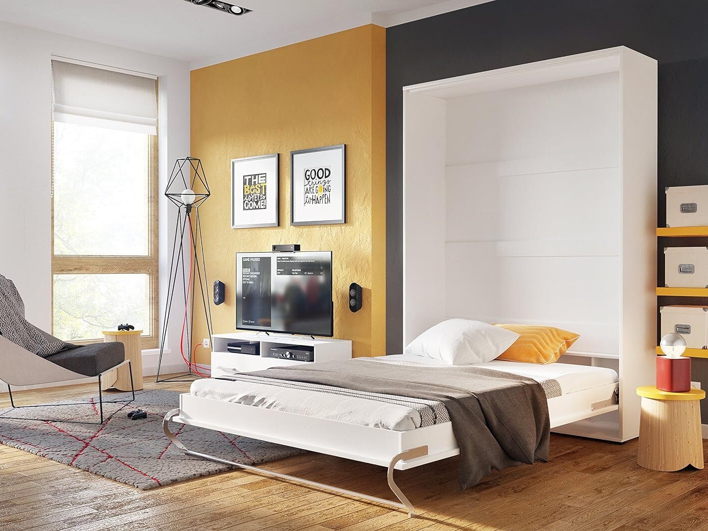 Lit escamotable Concept Pro Lenart III (Blanc)