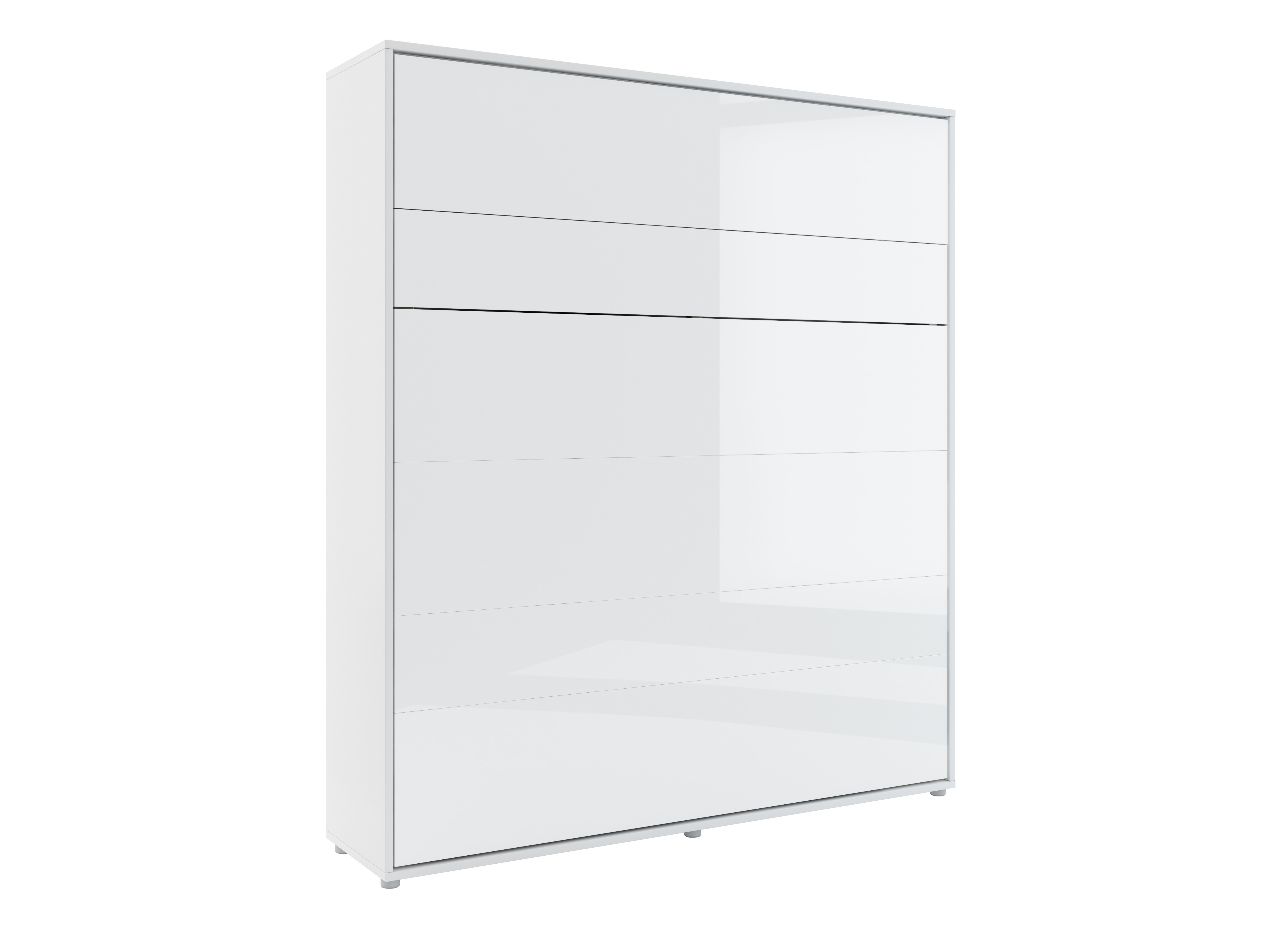 Lit escamotable Concept Lenart (Blanc + Blanc brillant)