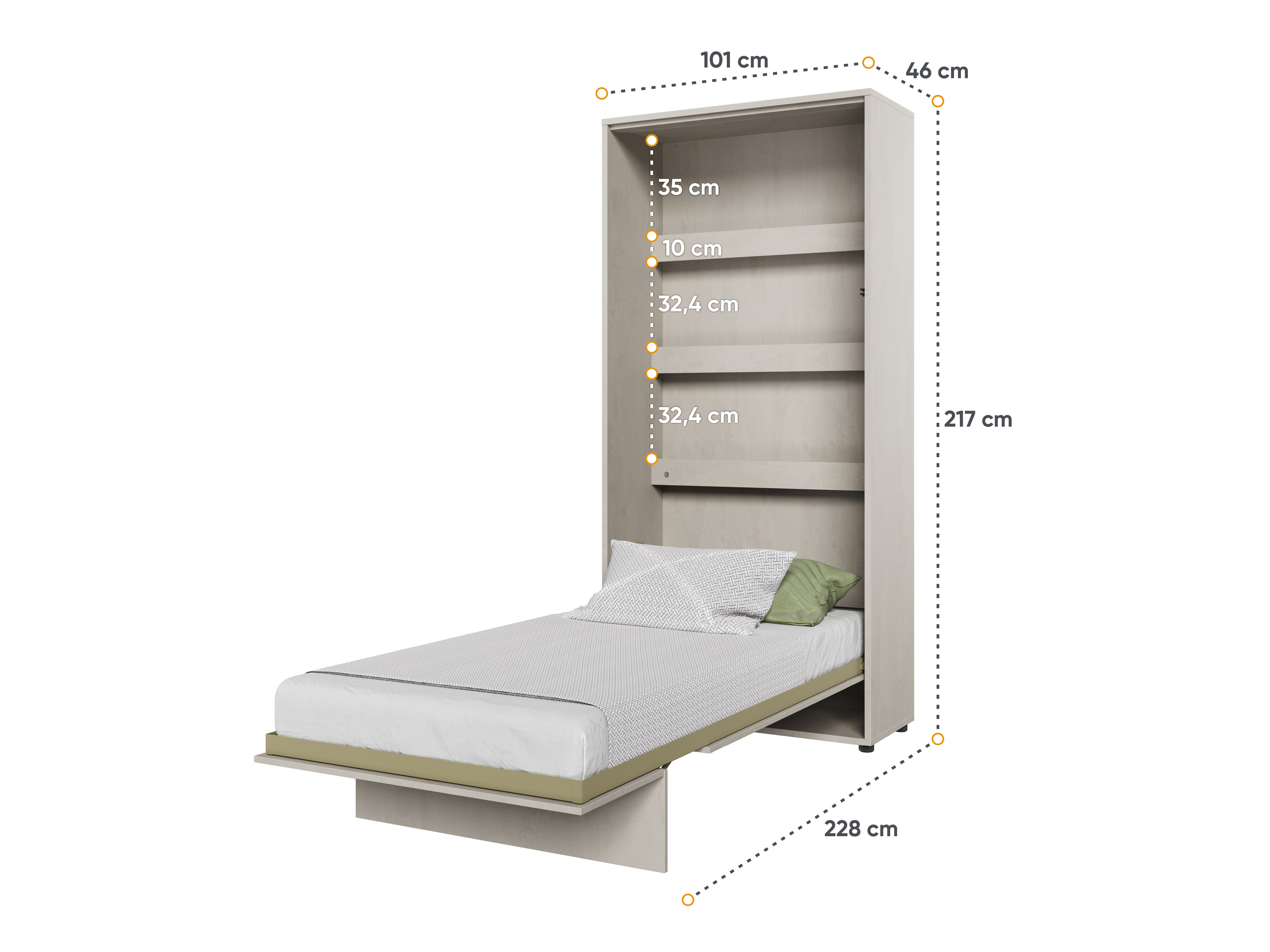 Lit escamotable Concept Lenart I (90 x 200 cm)