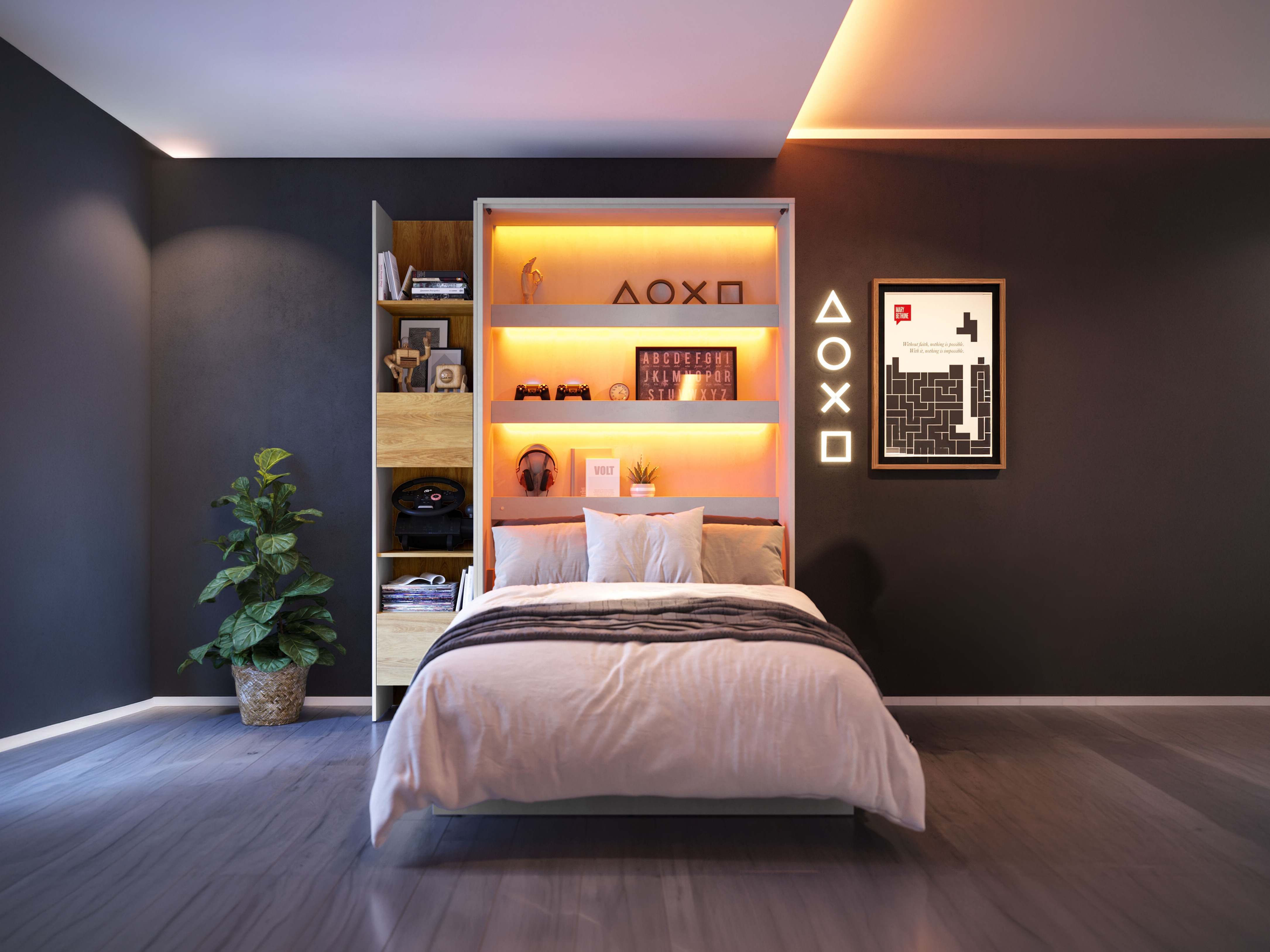 Lit escamotable Concept Lenart I (90 x 200 cm)