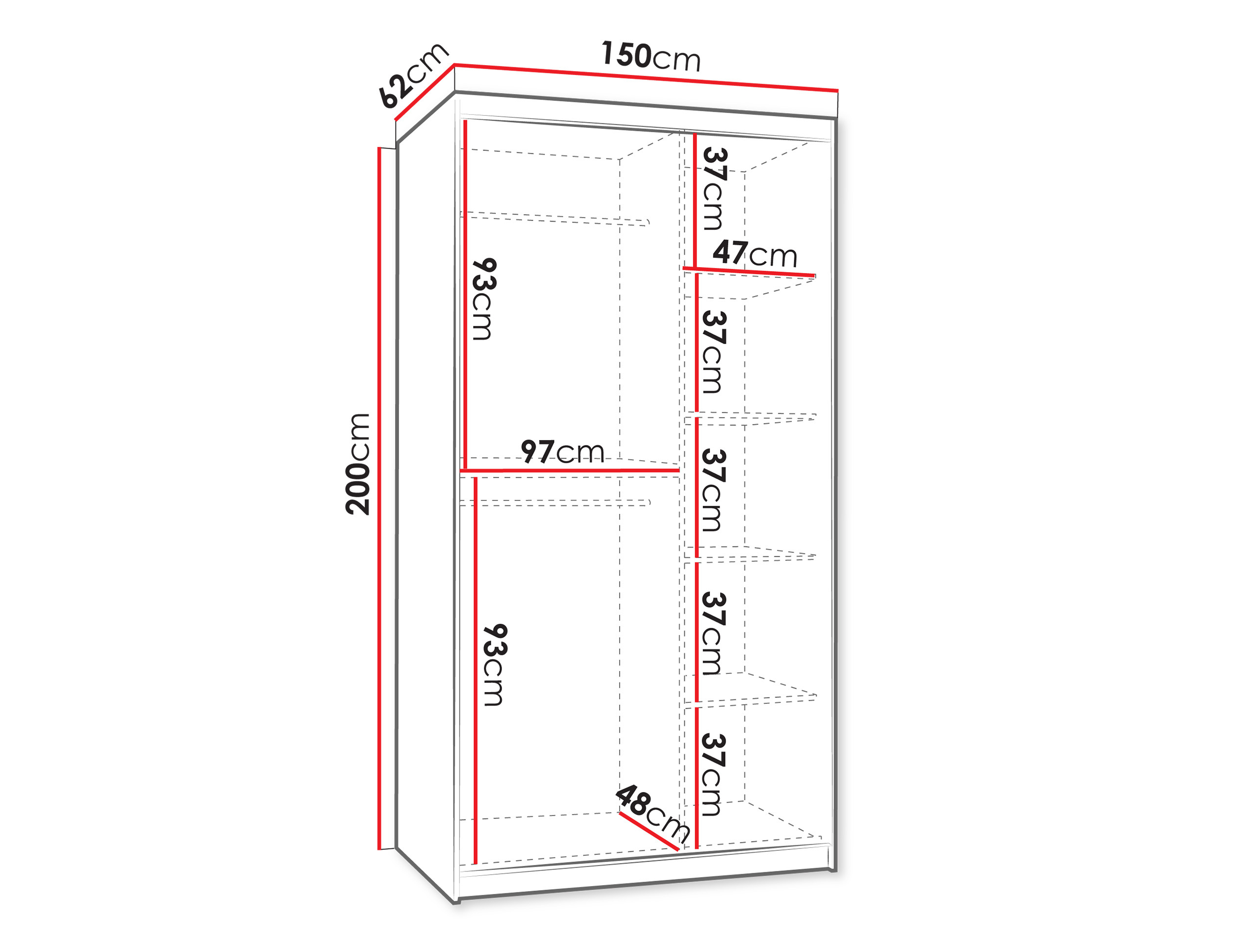 Armoire Hartford 502 (Noir)