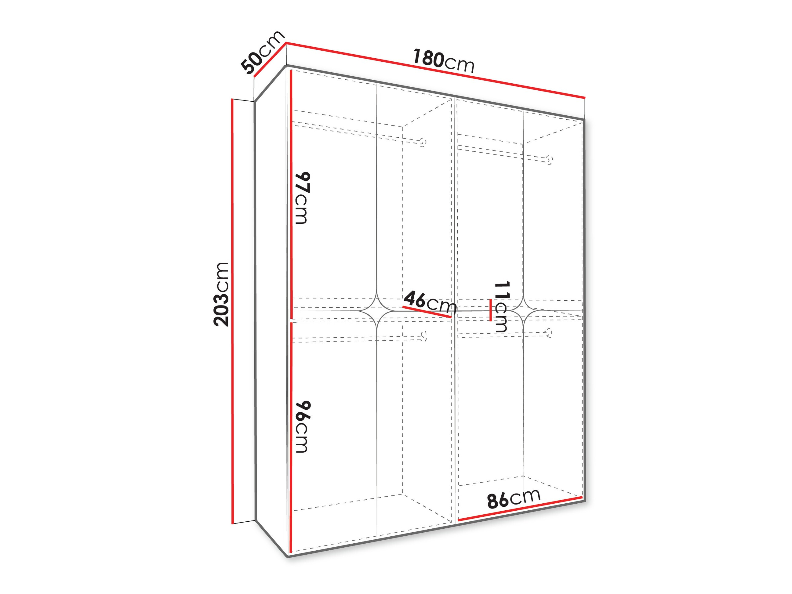Armoire Hartford 647 (Blanc)