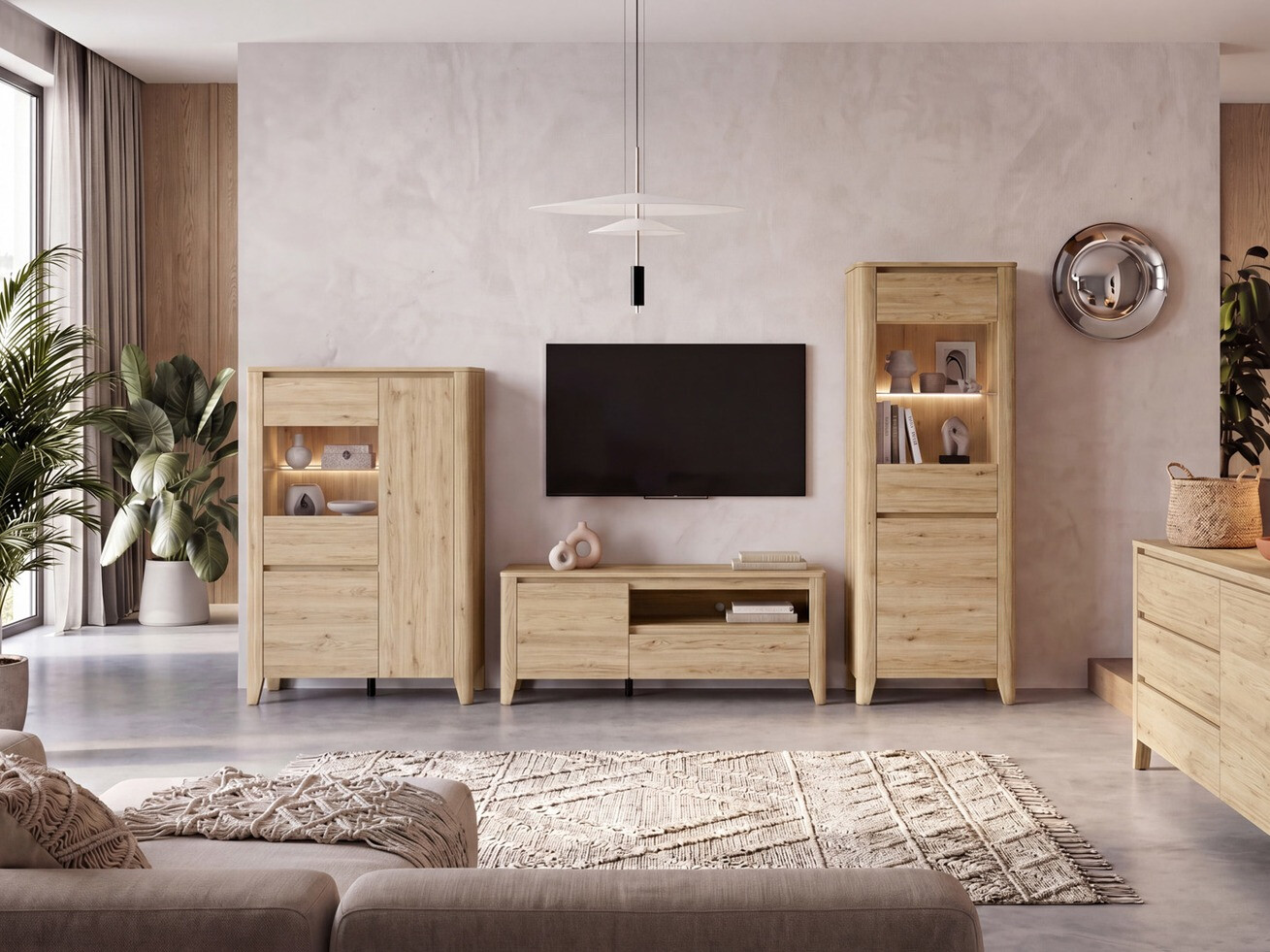 Meuble TV Talduno 100 (Chêne clair)