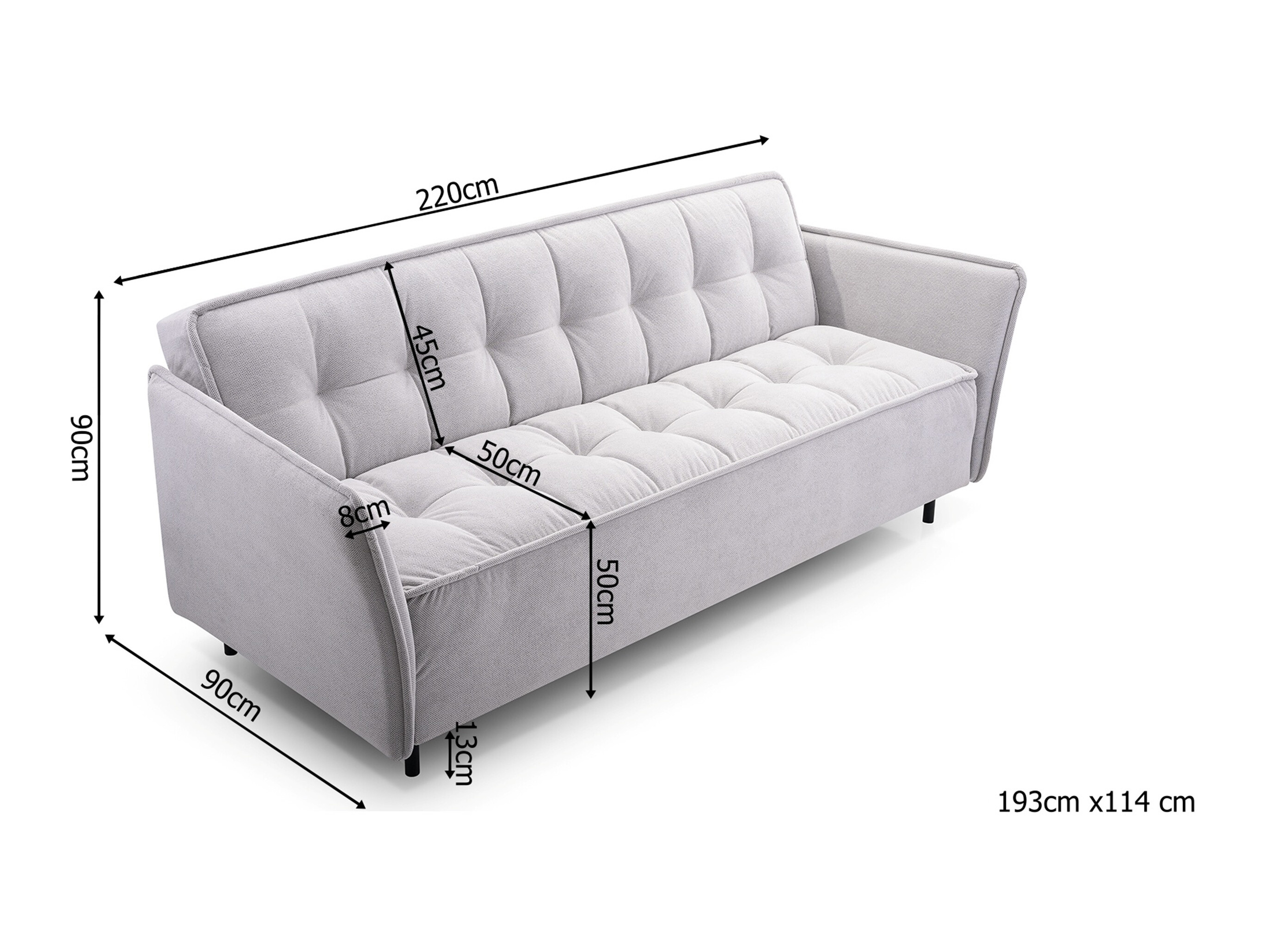 Canapé convertible Lufkin 130 (Curio 99)