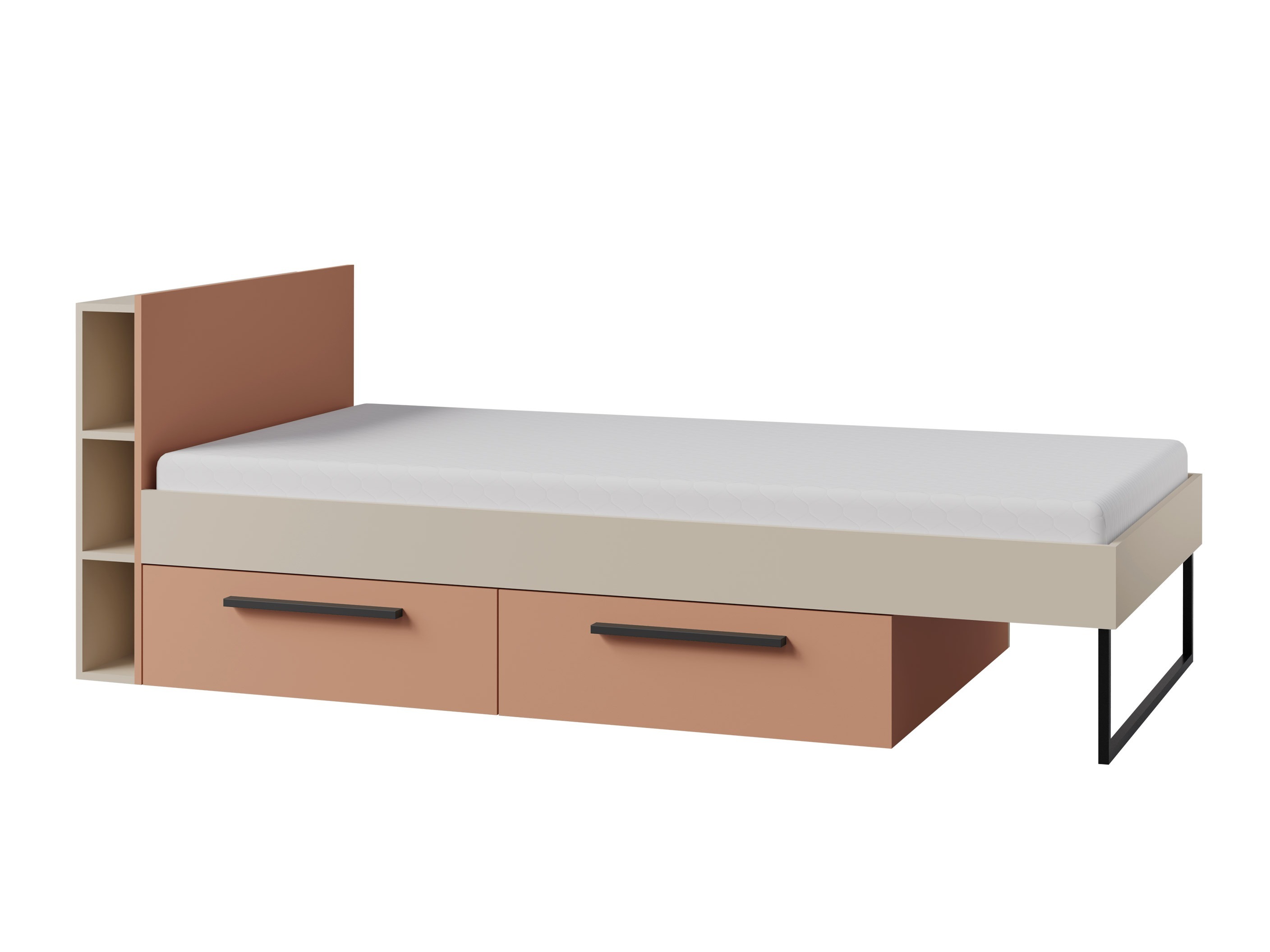Lit Etruva 110 (Cachemire + Rose)