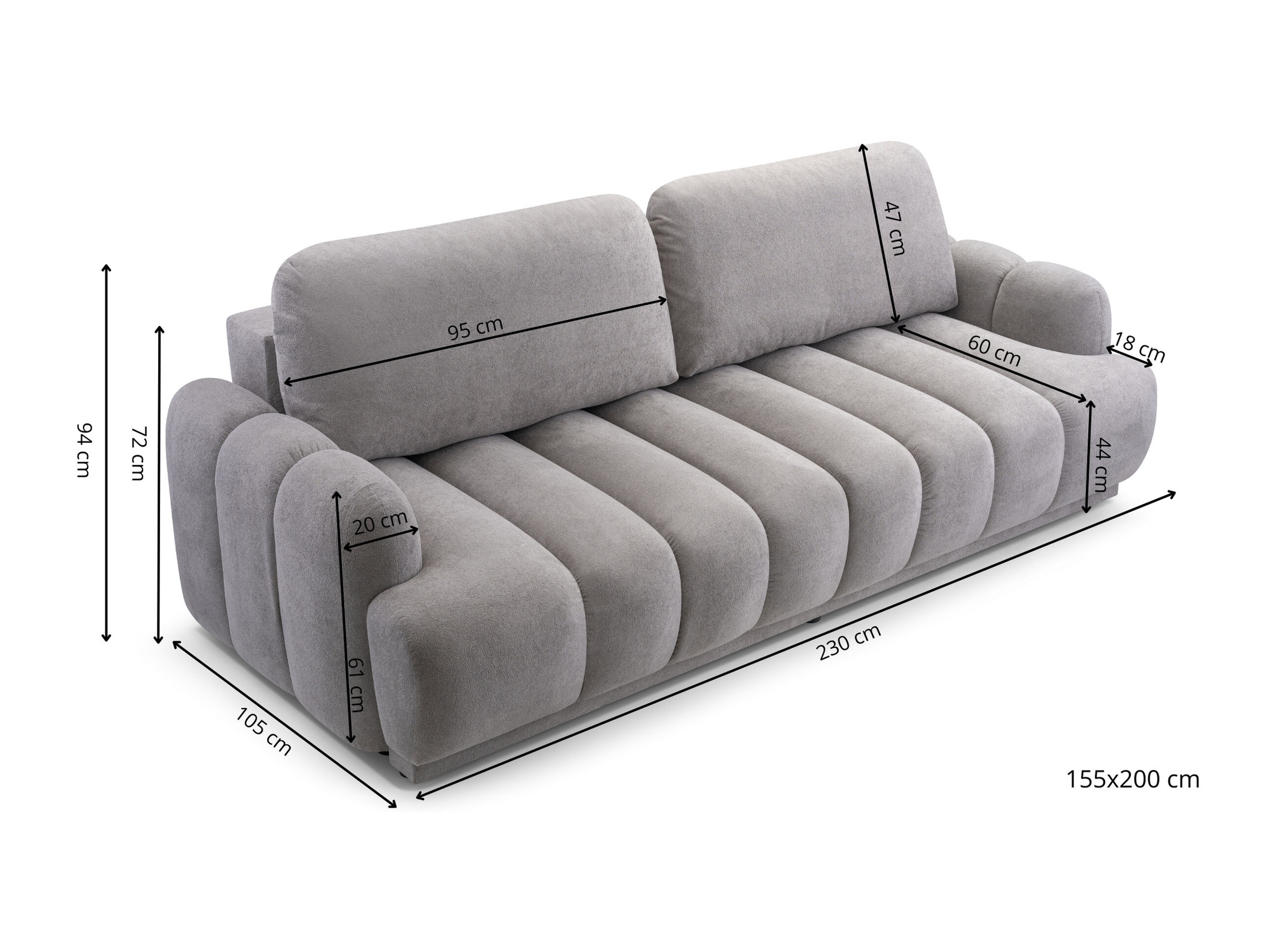 Canapé convertible Lufkin 131 (Gerra 125)