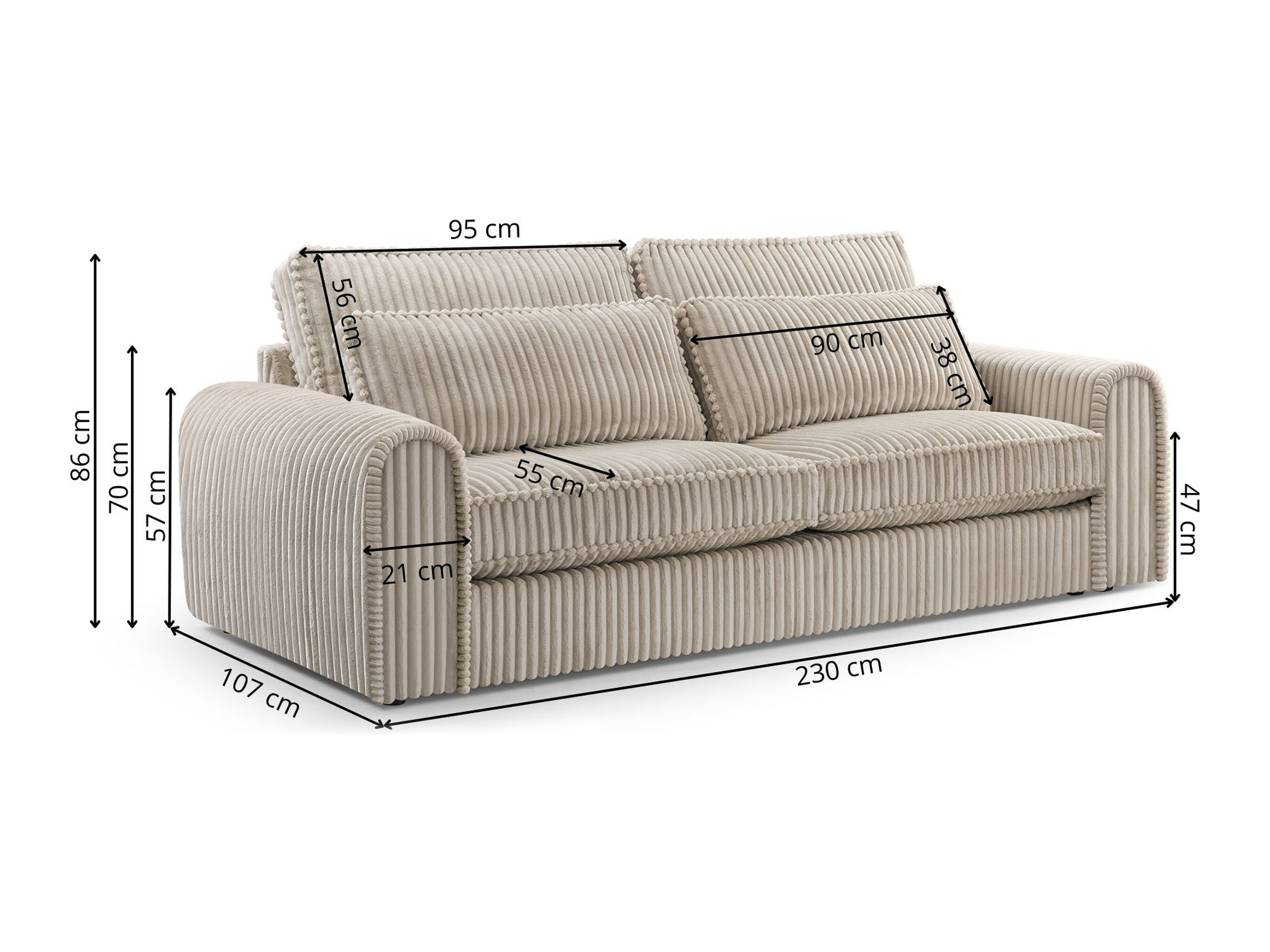 Canapé Lufkin 132 (Tilia 90)