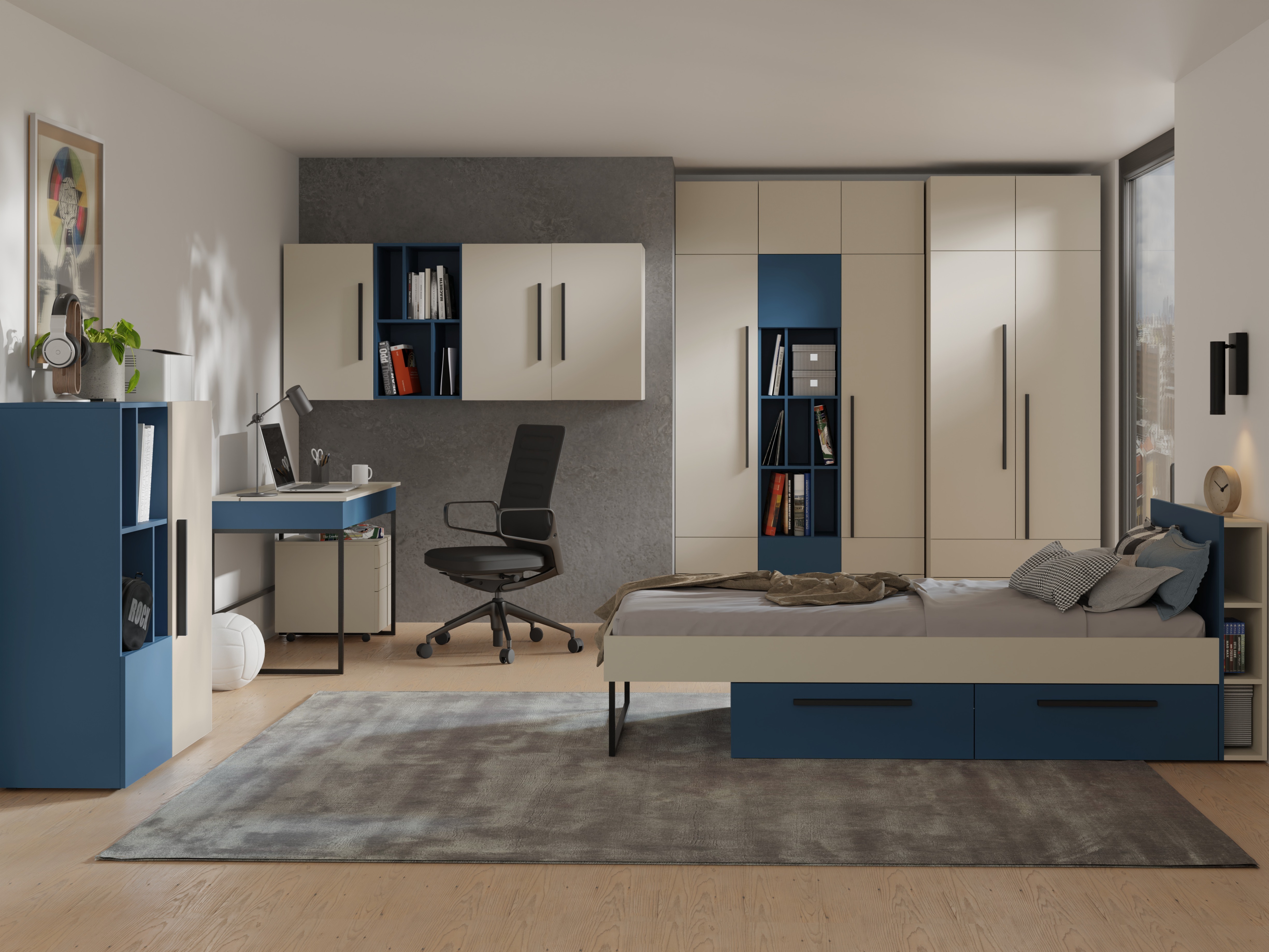 Bureau Etruva 109 (Cachemire + Bleu)