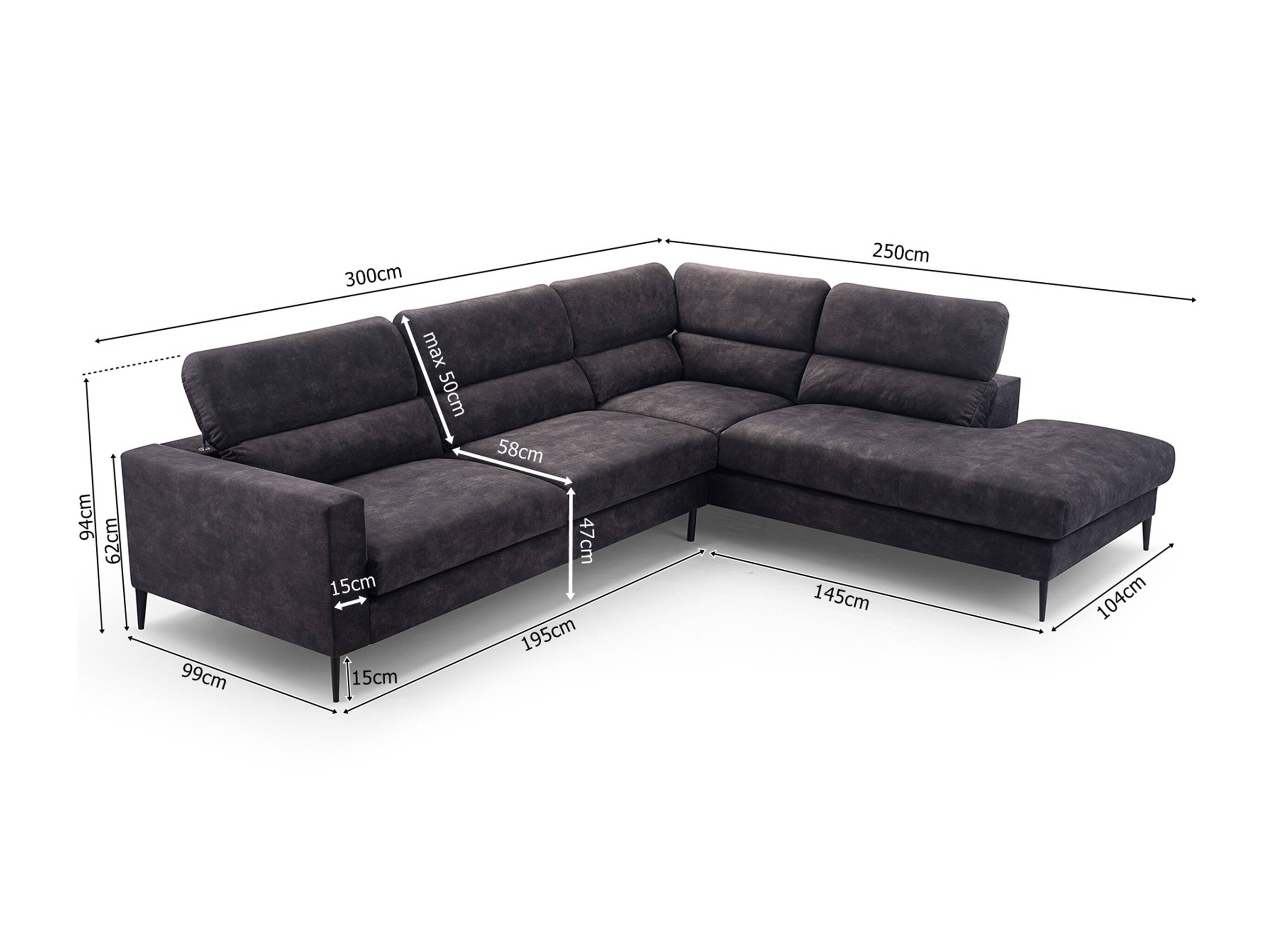 Canapé d'angle Lufkin 151 (Lincoln 03)