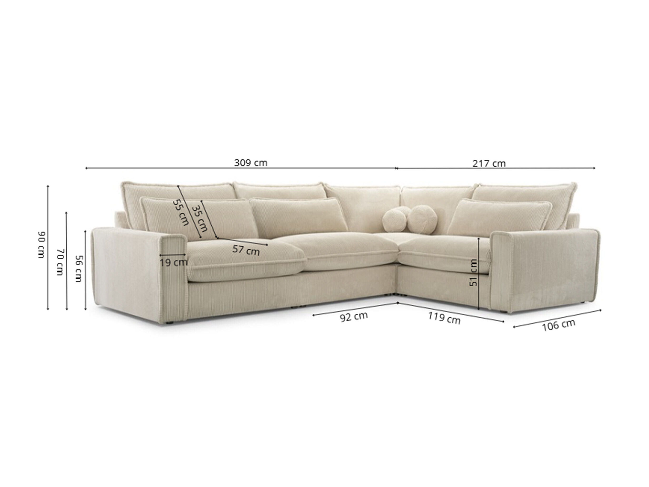 Canapé d'angle Lufkin 162 (Poso 02)