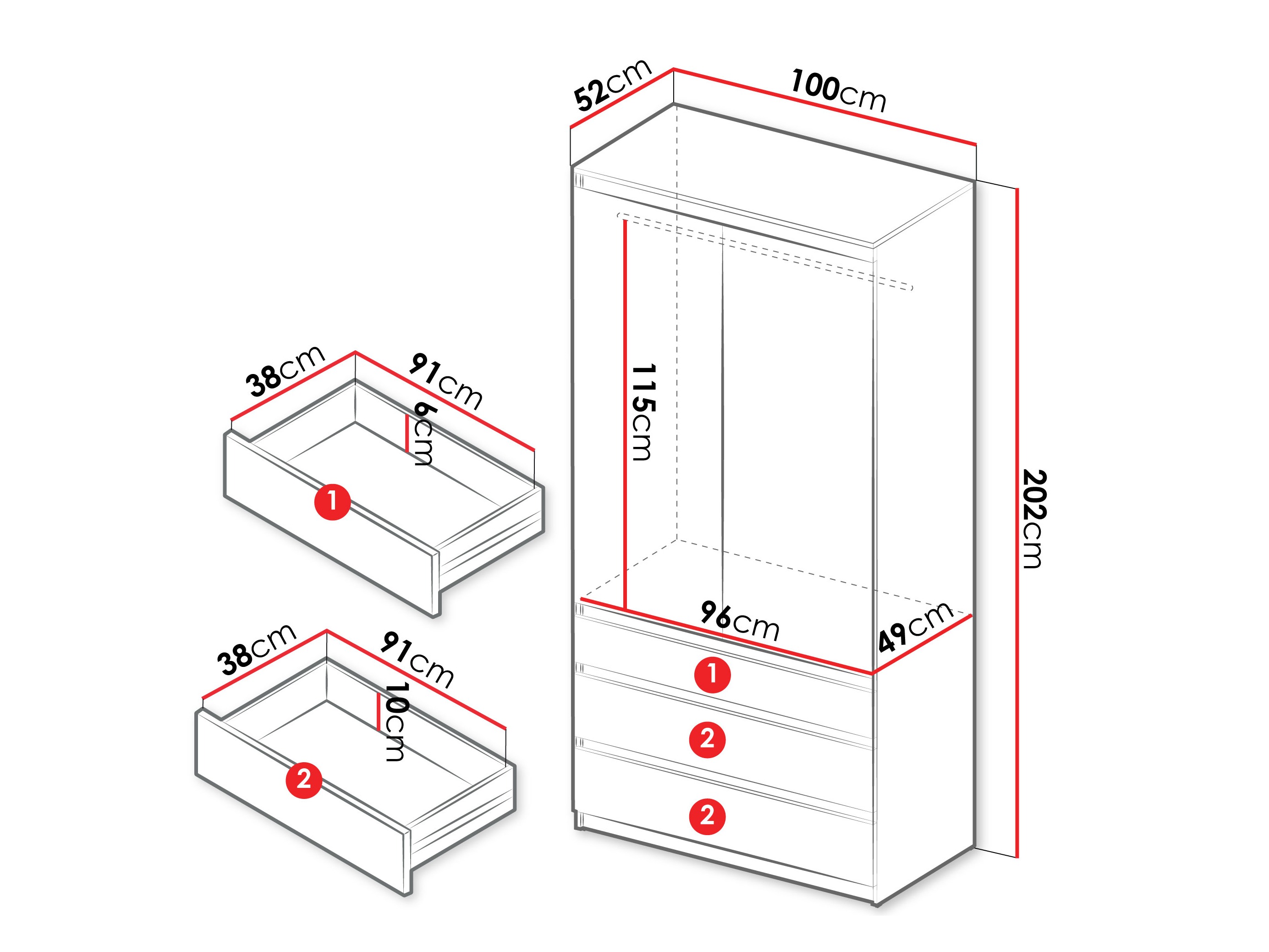 Armoire Comfivo Structor (Blanc)