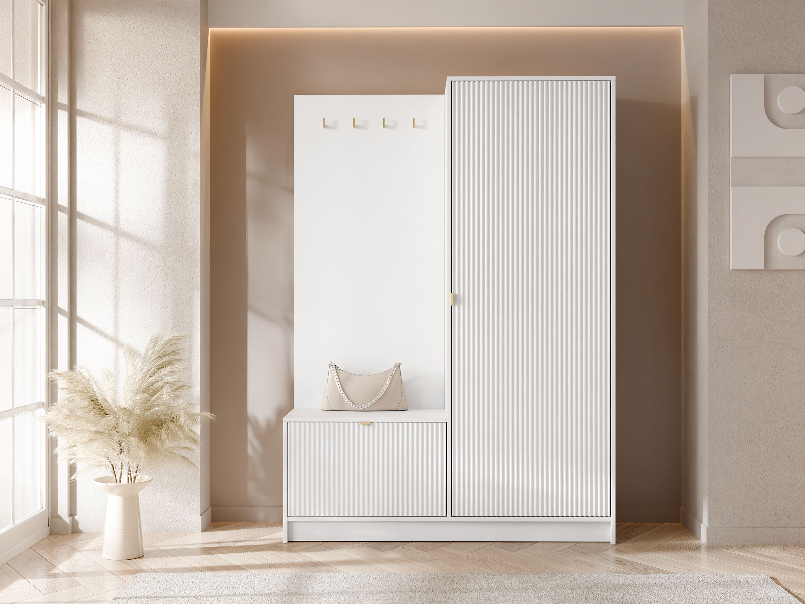 Meuble d'entrée Comfivo Papilio (Blanc)