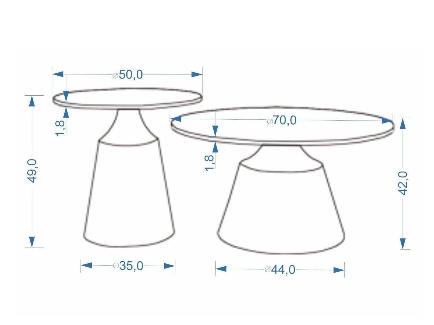 Ensemble tables basses Houston 2195