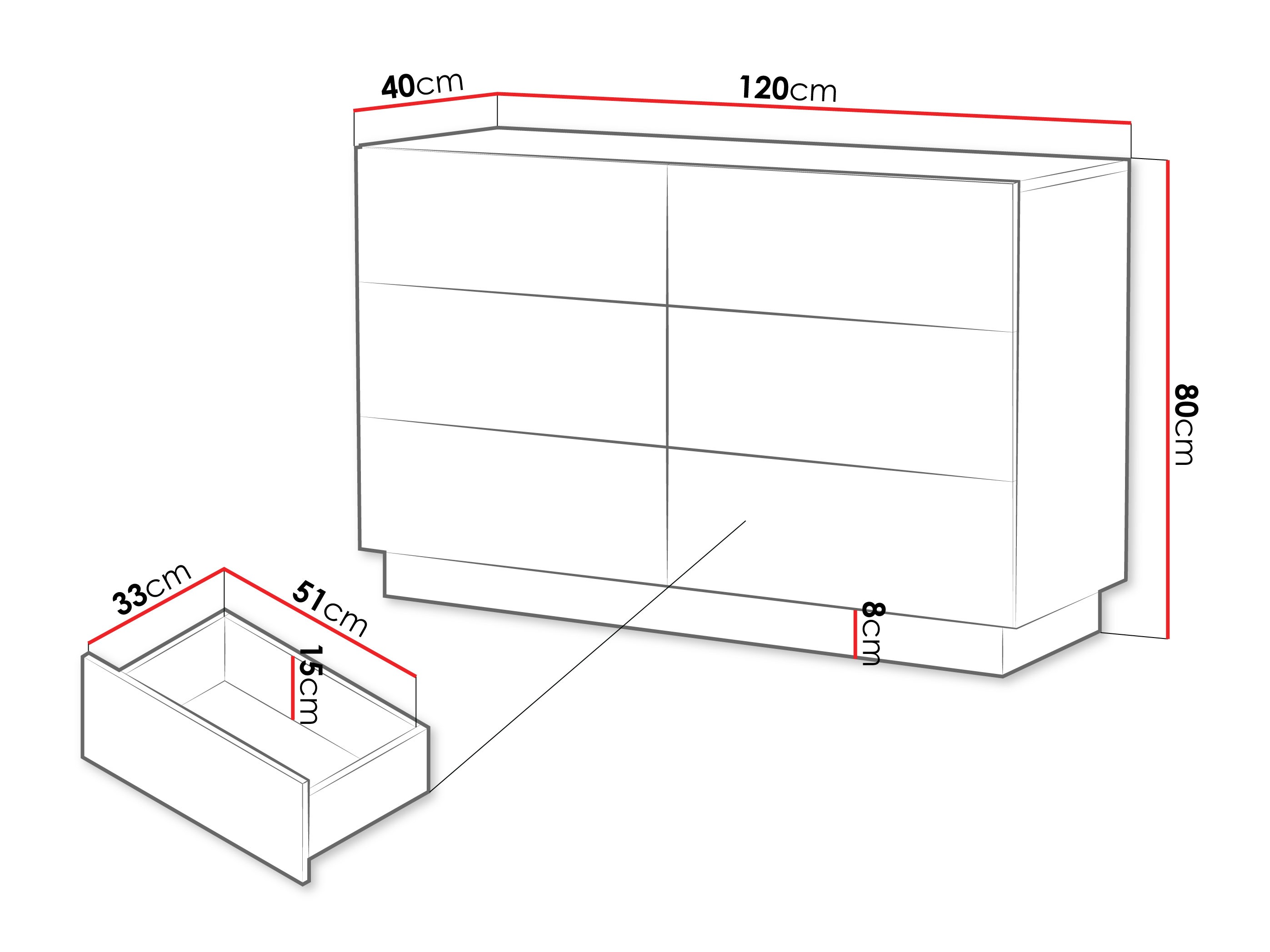 Commode Lusonu 108 (Blanc)