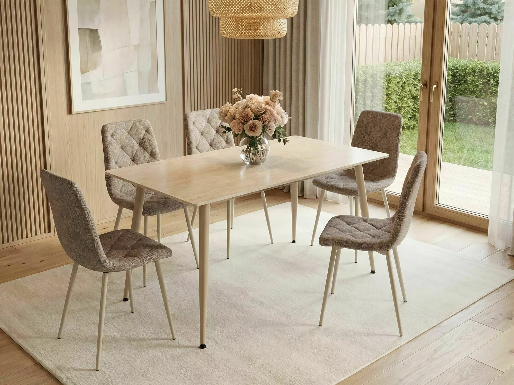 Table Detroit 779 (Travertin clair + Cachemire)